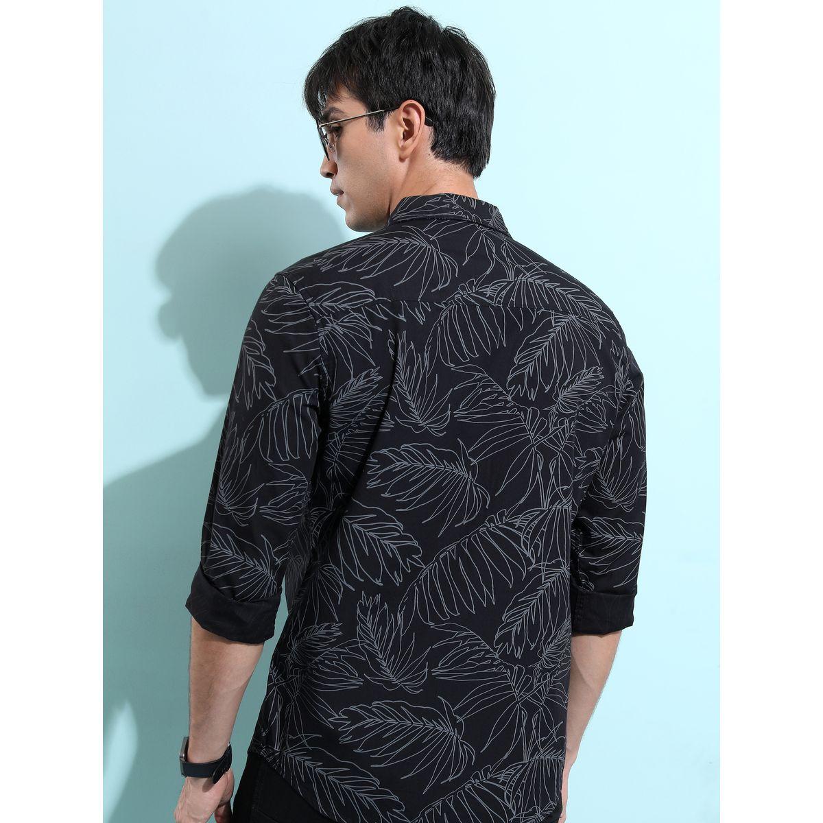 Highlander X Styli All Over Palm Print Slim Fit Casual Shirt-men-clothing-shirts-image-3