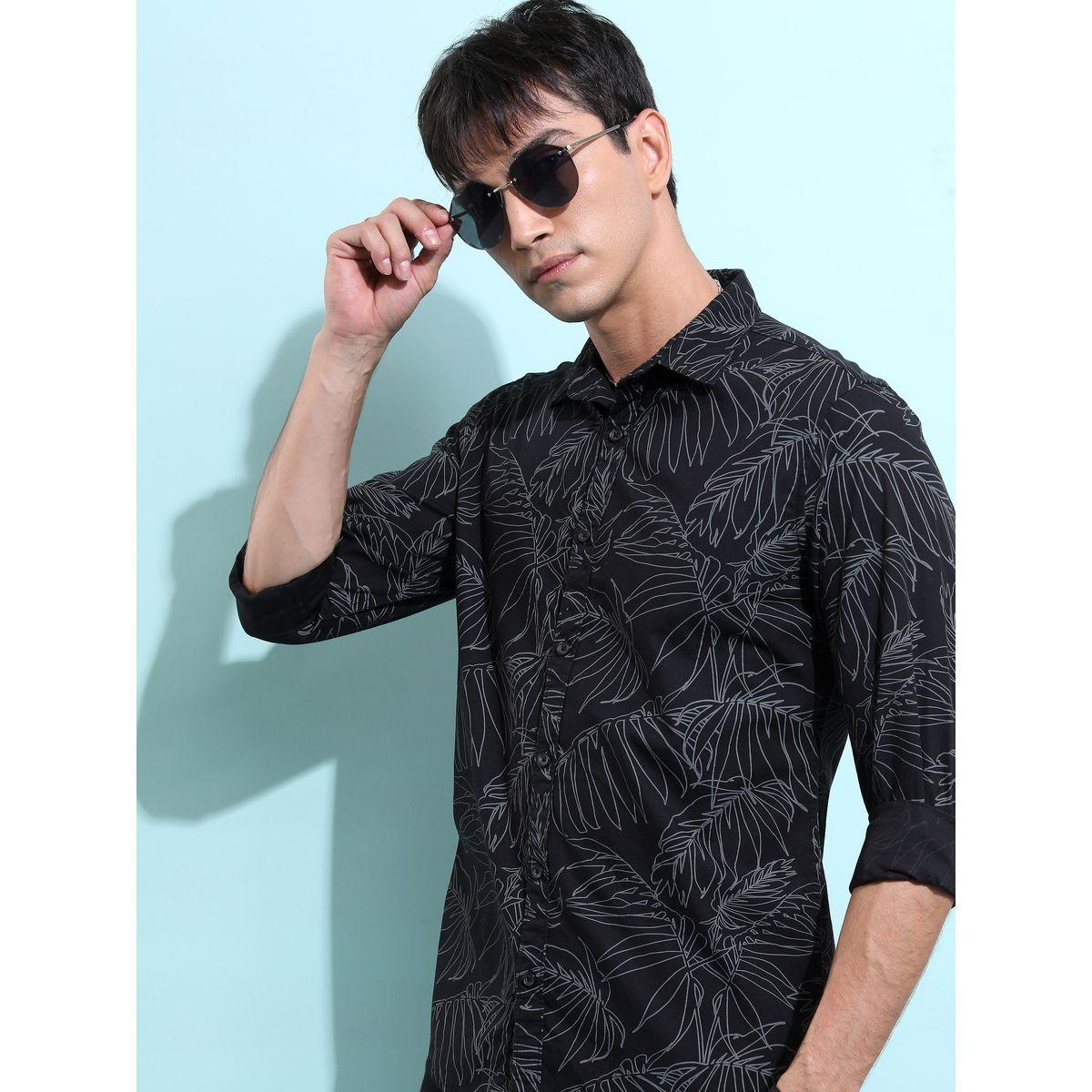 Highlander X Styli All Over Palm Print Slim Fit Casual Shirt-men-clothing-shirts-image-4