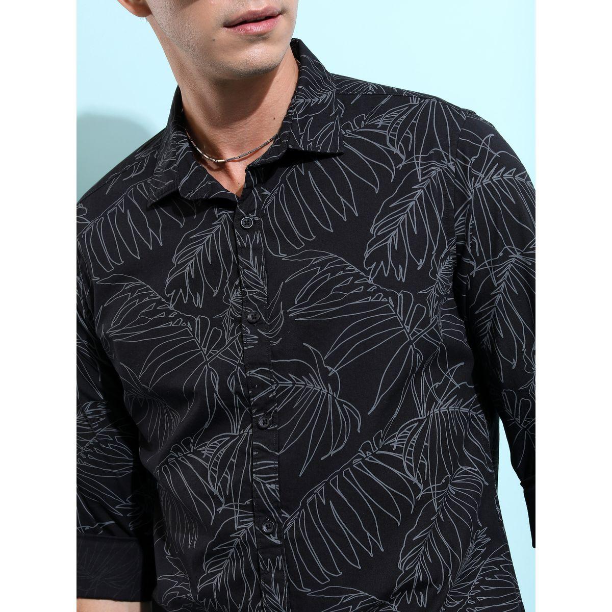 Highlander X Styli All Over Palm Print Slim Fit Casual Shirt-men-clothing-shirts-image-5
