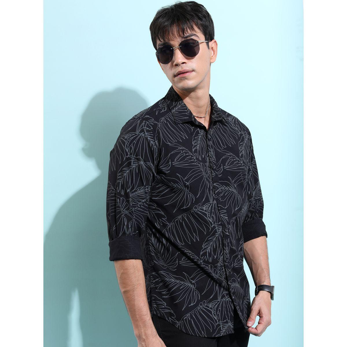 Highlander X Styli All Over Palm Print Slim Fit Casual Shirt-men-clothing-shirts-image-6