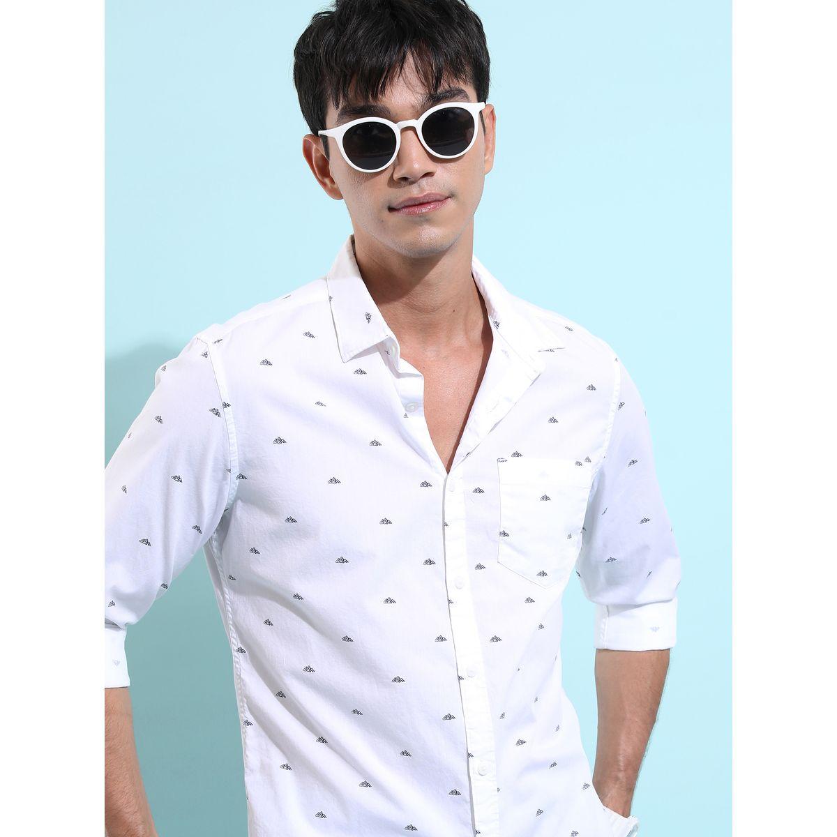 Highlander X Styli Ditsy Print Slim Fit Casual Shirt-men-clothing-shirts-image-1