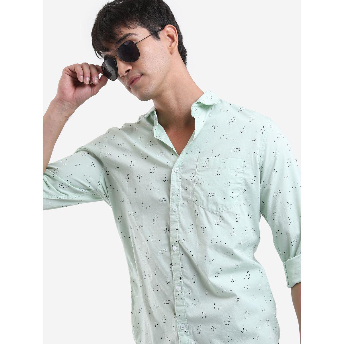 Highlander X Styli Ditsy Print Slim Fit Casual Shirt-men-clothing-shirts-image-1
