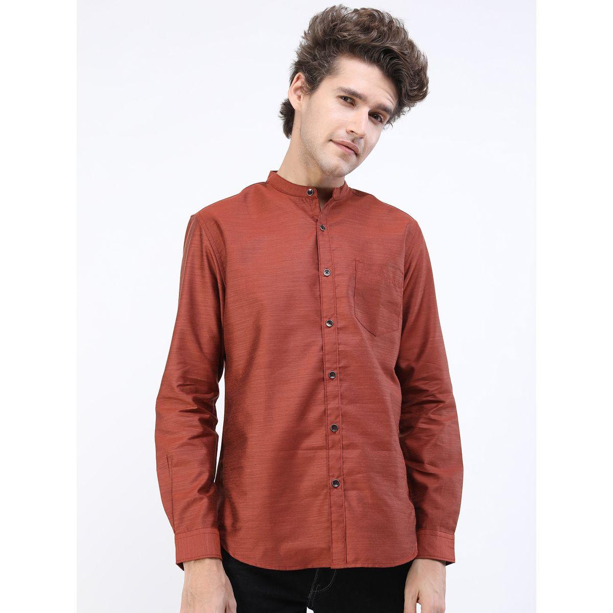Ketch X Styli Solid Slim Fit Shirt with Patch Pocket-men-clothing-shirts-image-1