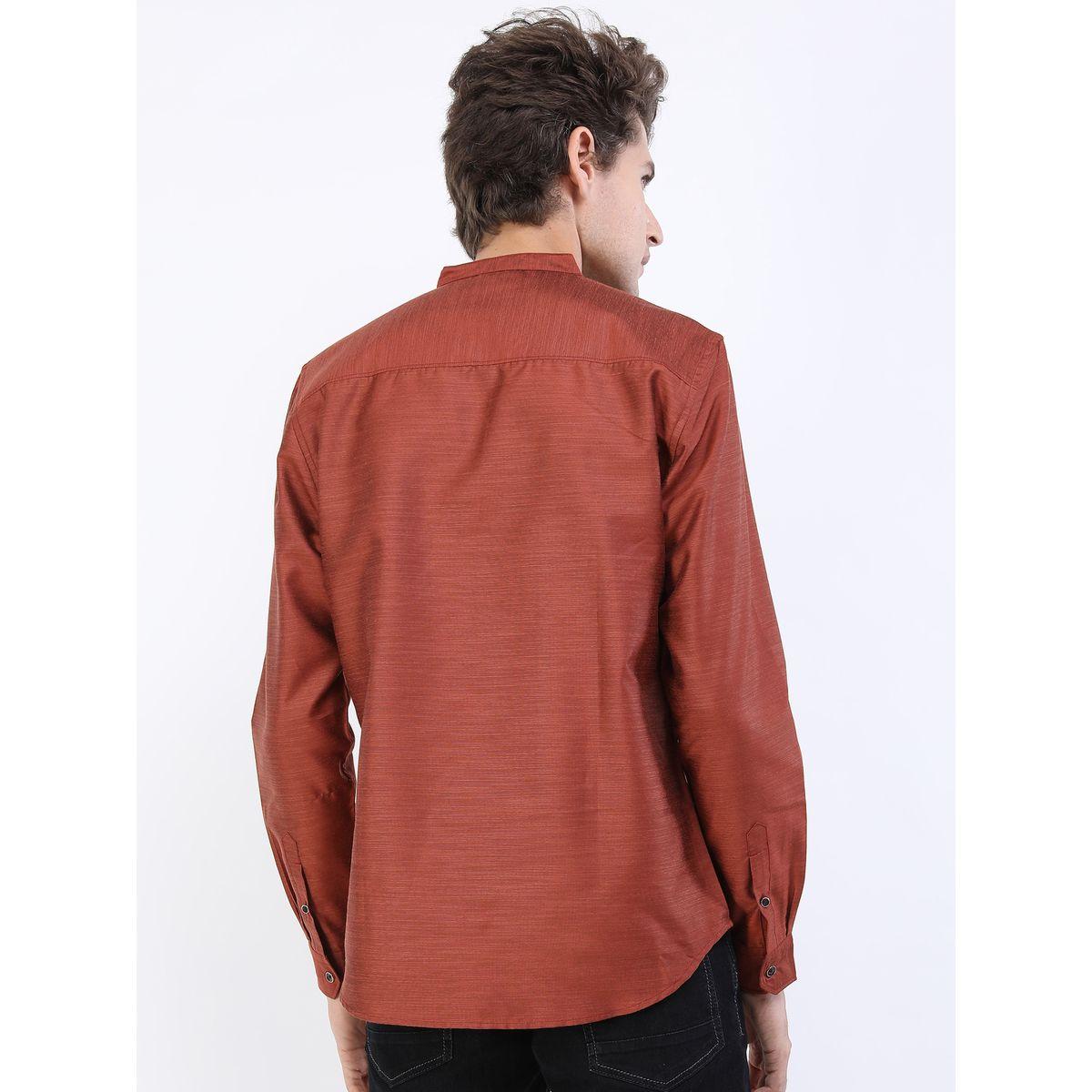 Ketch X Styli Solid Slim Fit Shirt with Patch Pocket-men-clothing-shirts-image-3