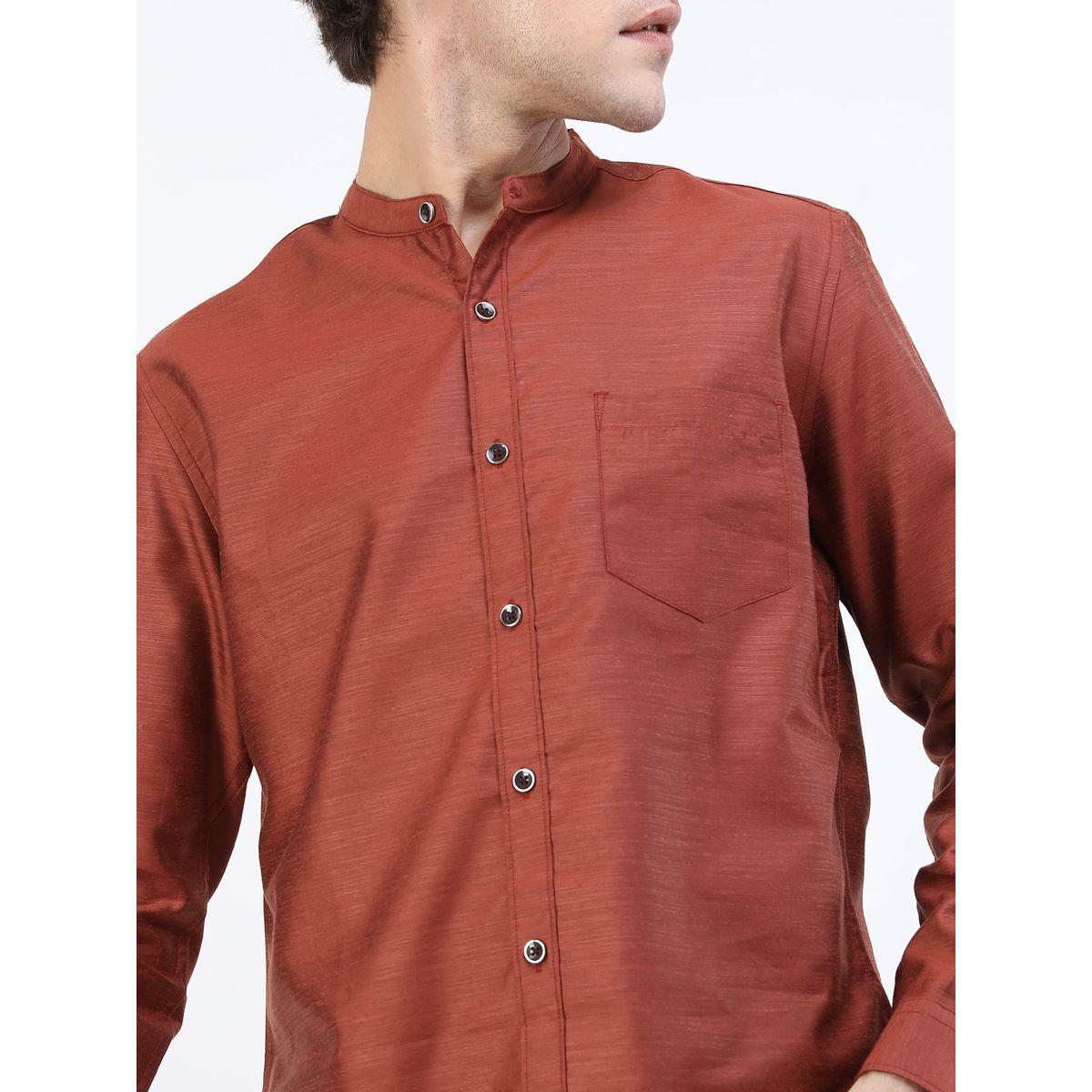 قميص بقصة سليم فت مع جيب كيتش × ستايلي-men-clothing-shirts-image-3