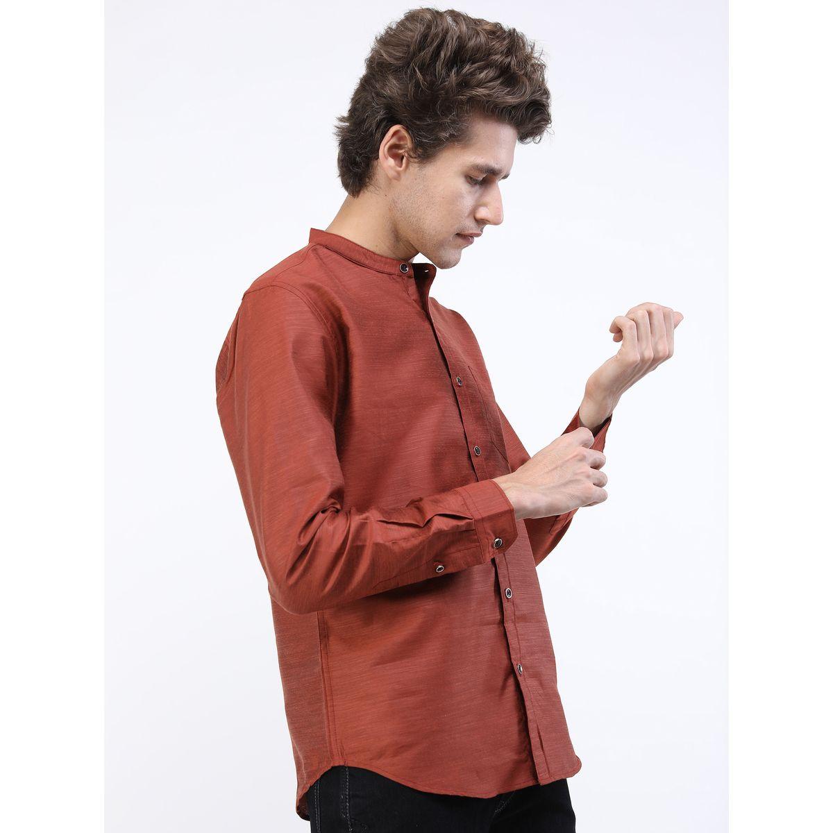 Ketch X Styli Solid Slim Fit Shirt with Patch Pocket-men-clothing-shirts-image-6