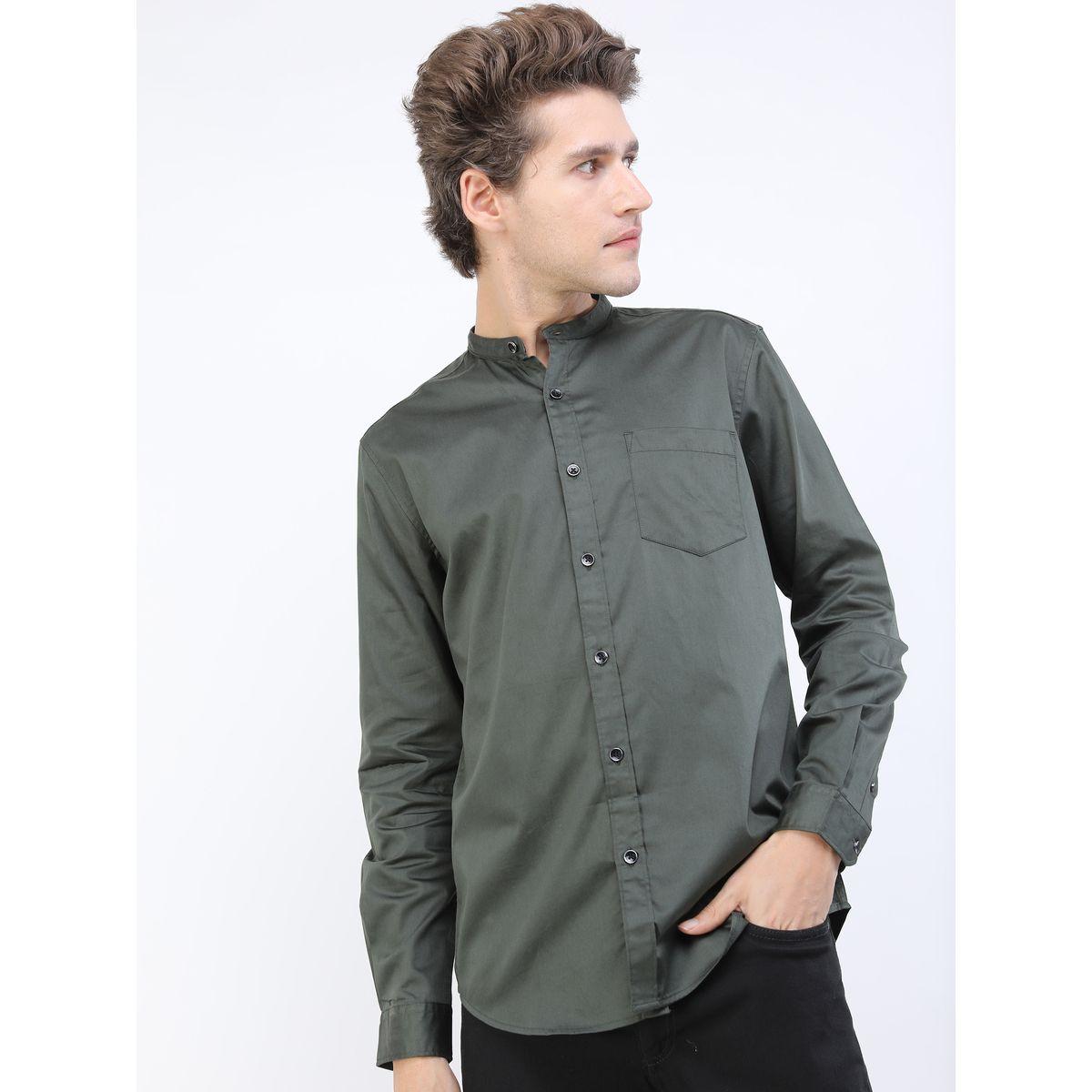 Ketch X Styli Slim Fit Cotton Shirt with Patch Pocket-men-clothing-shirts-image-1