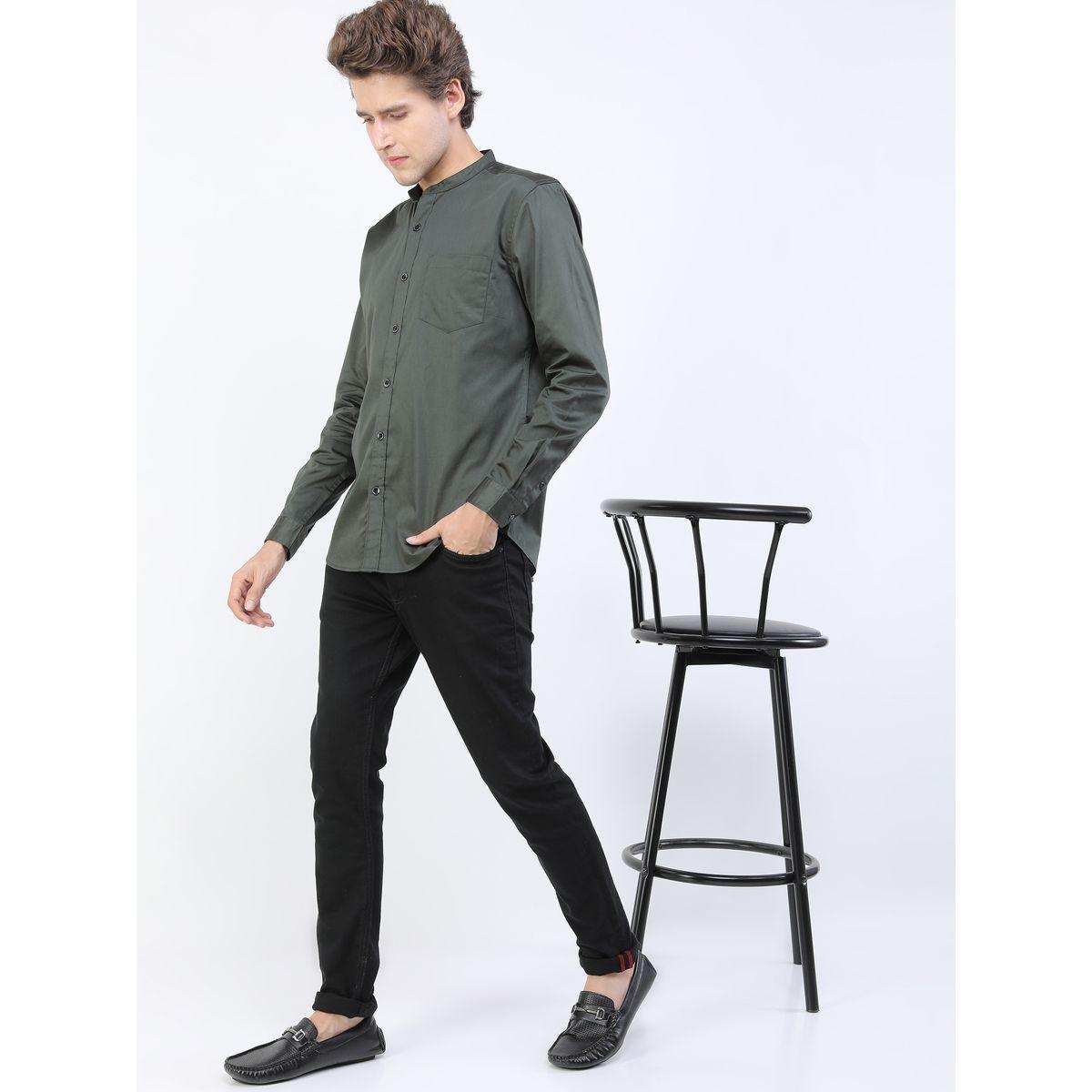 قميص بقصة سليم فت مع جيب كيتش × ستايلي-men-clothing-shirts-image-2