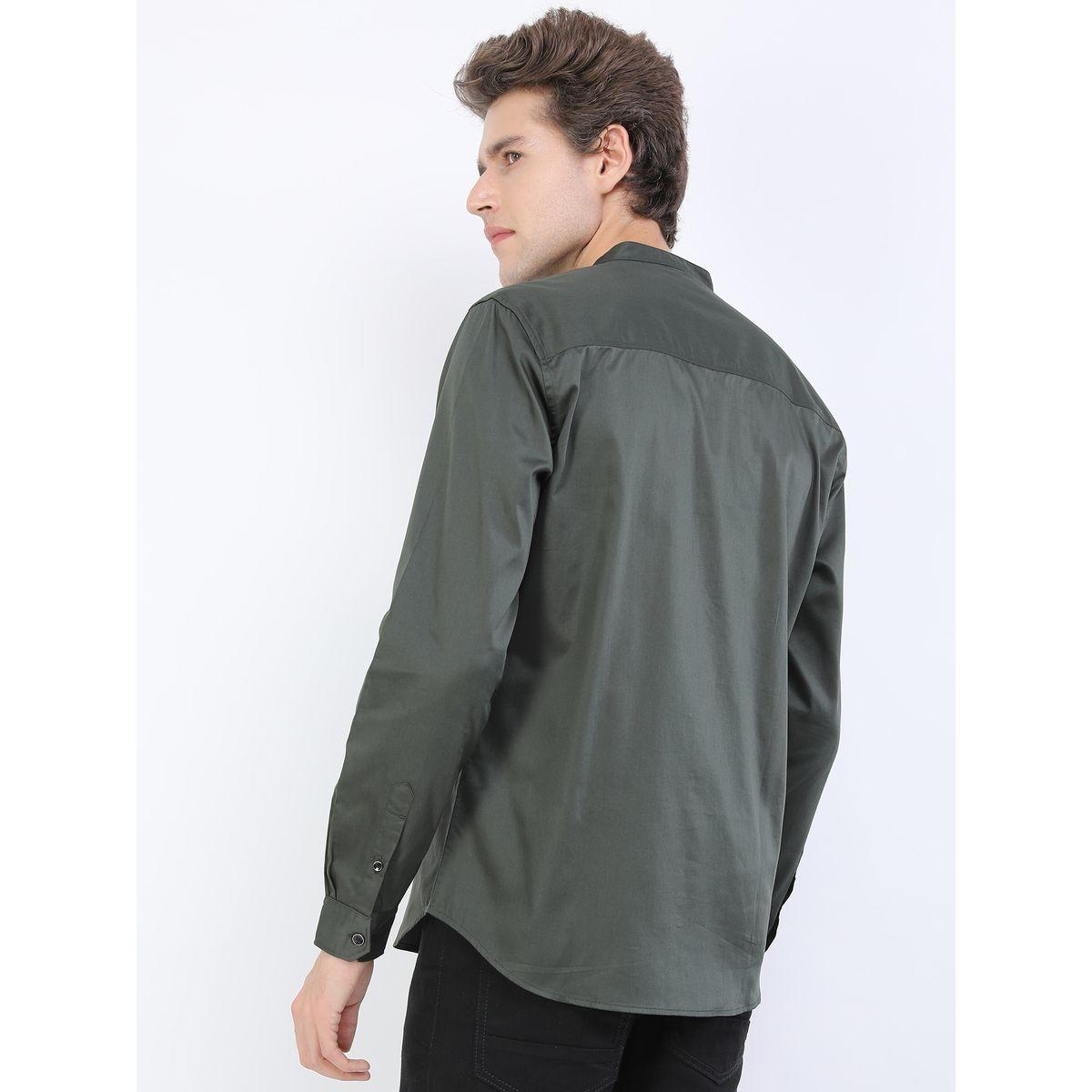 Ketch X Styli Slim Fit Cotton Shirt with Patch Pocket-men-clothing-shirts-image-3
