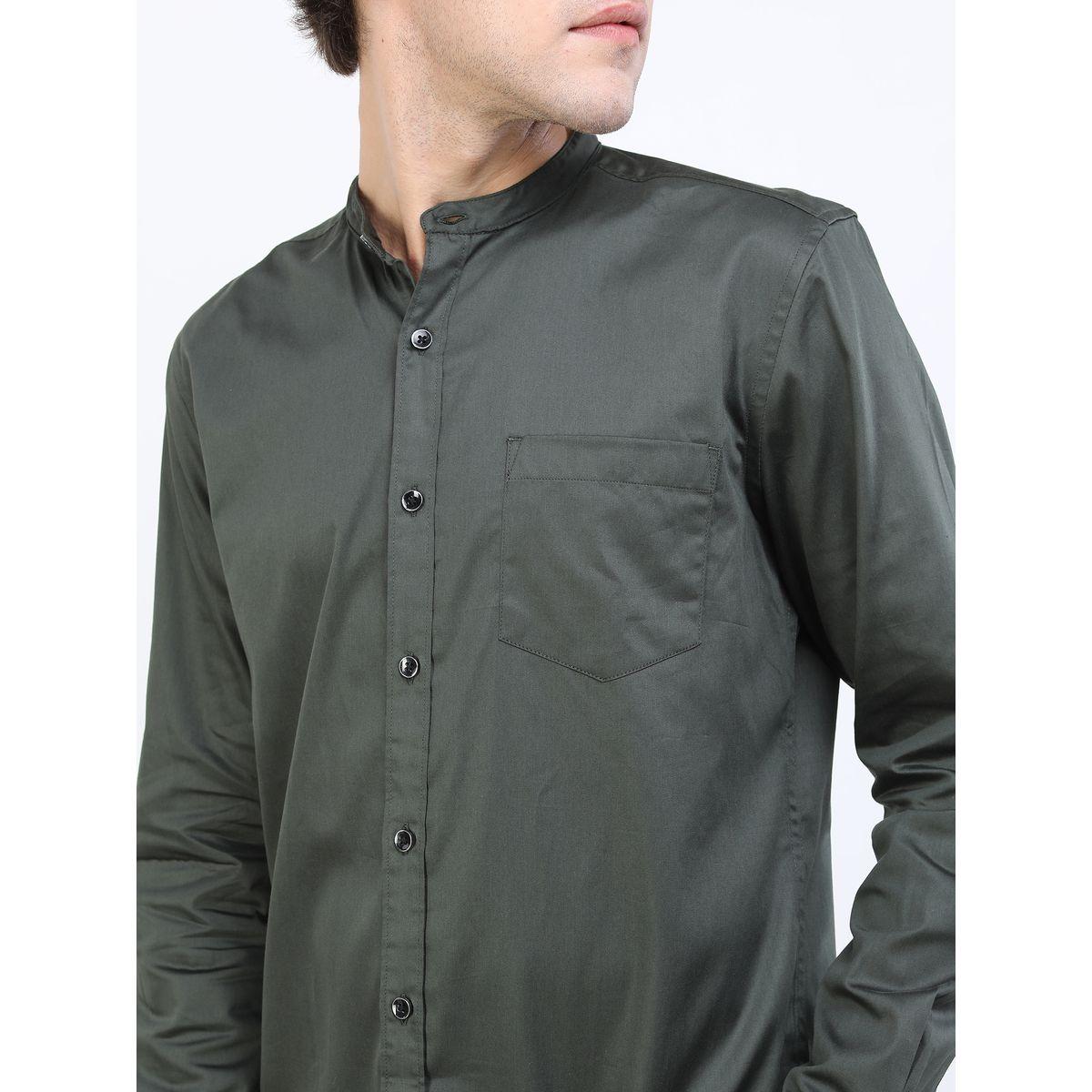 قميص بقصة سليم فت مع جيب كيتش × ستايلي-men-clothing-shirts-image-4