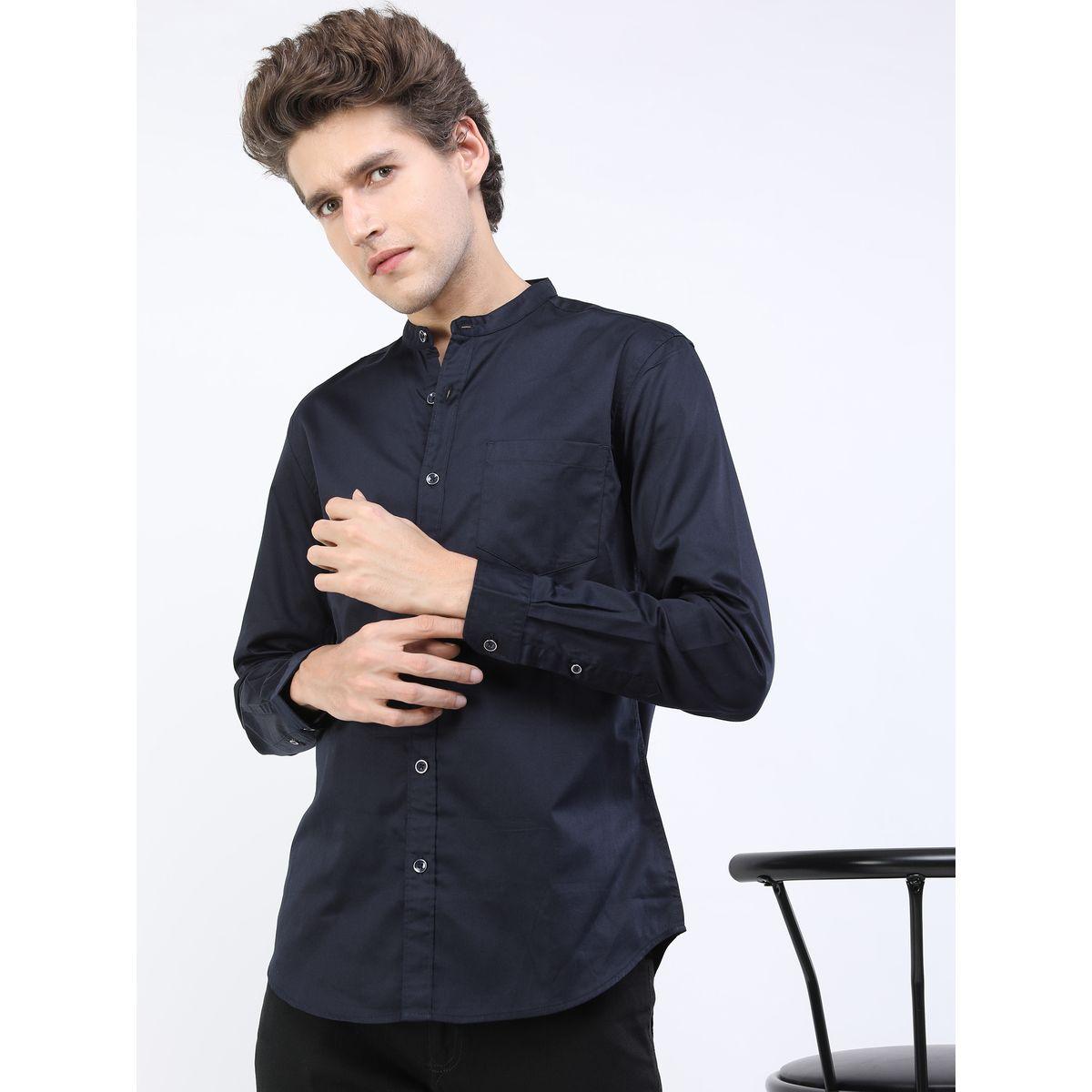 Ketch X Styli Slim Fit Cotton Shirt with Patch Pocket-men-clothing-shirts-image-1