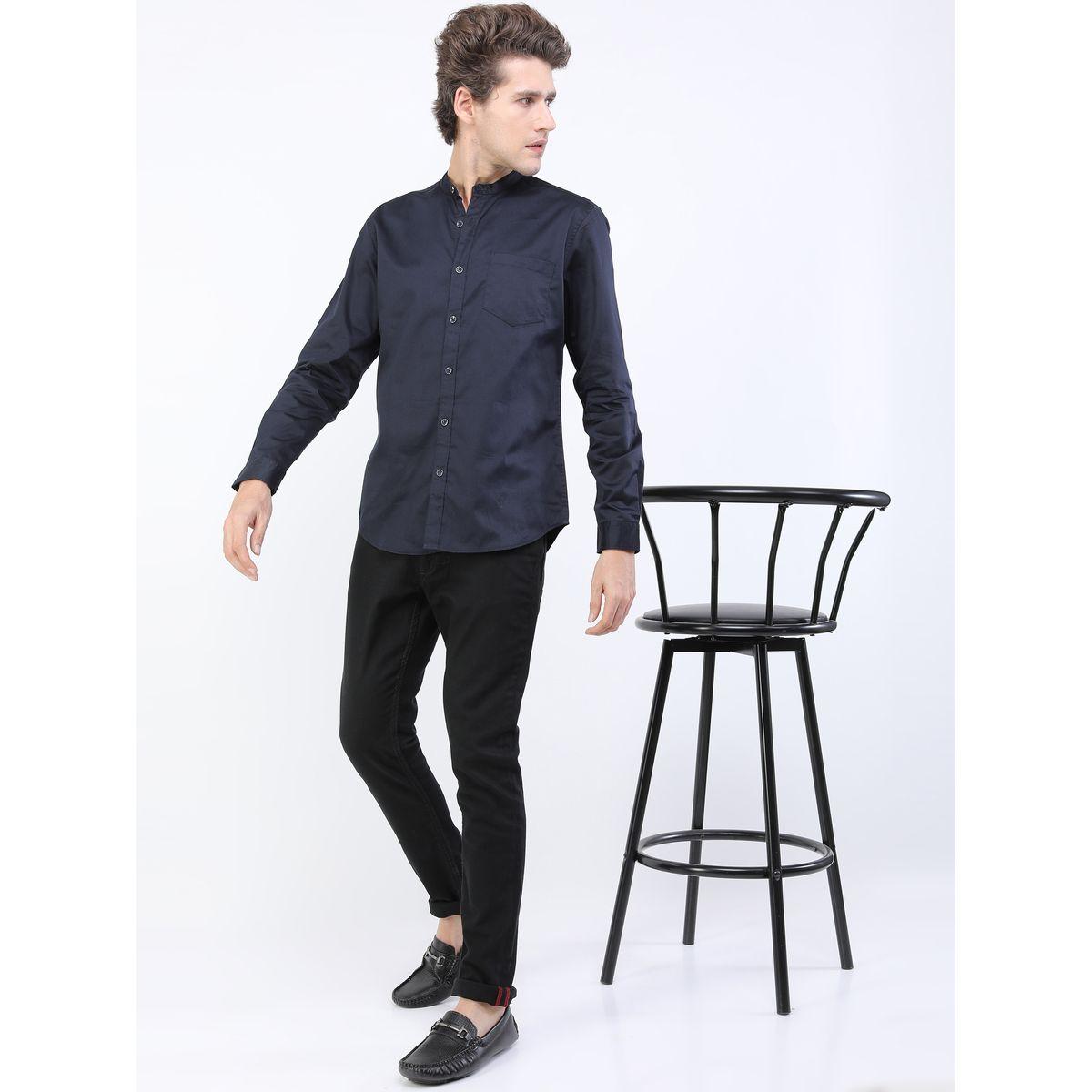 Ketch X Styli Slim Fit Cotton Shirt with Patch Pocket-men-clothing-shirts-image-2