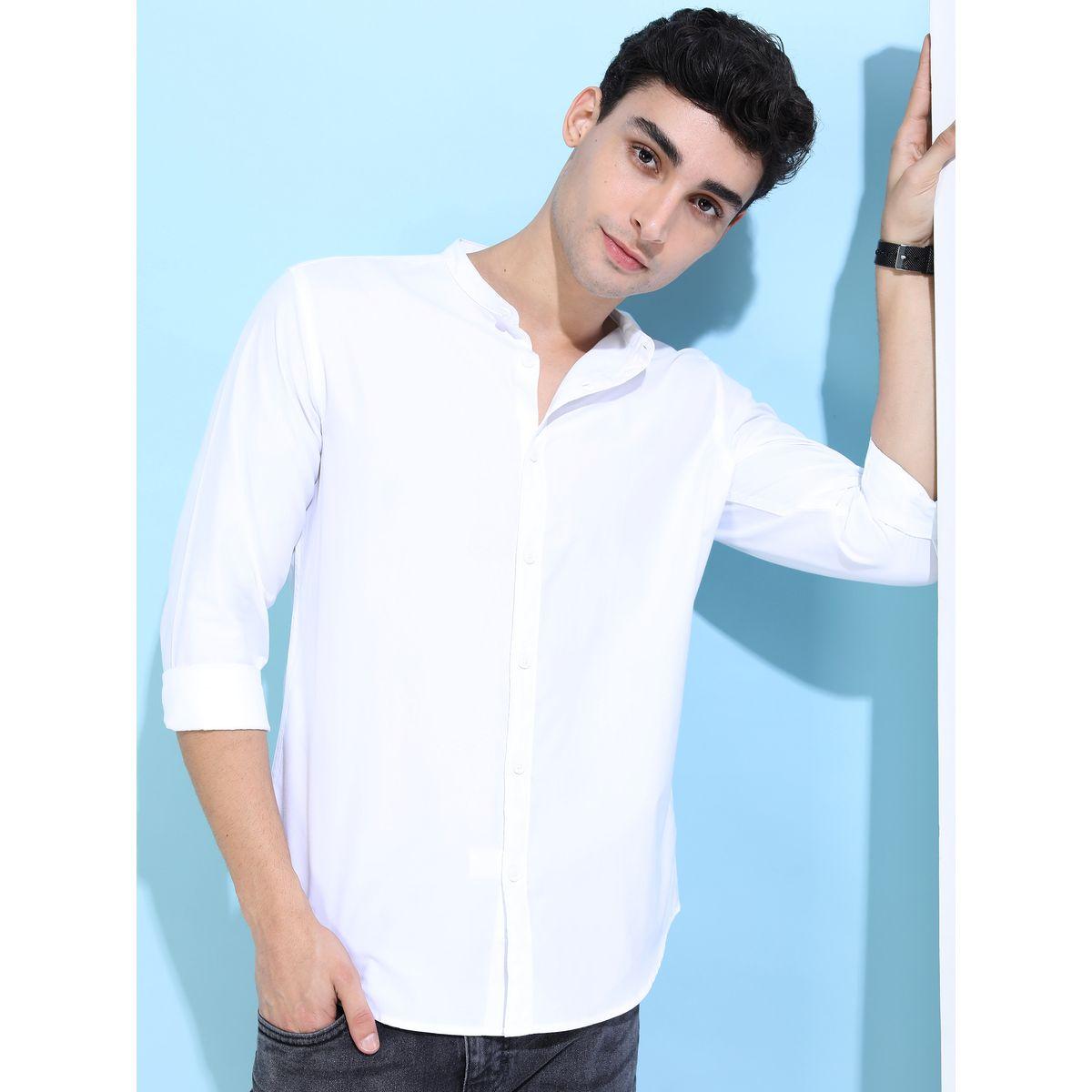 Ketch X Styli Solid Slim Fit Casual Shirt-men-clothing-shirts-image-1