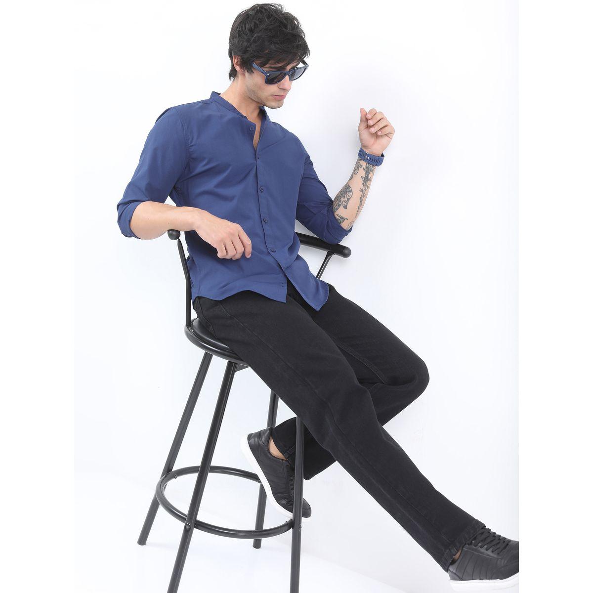 Ketch X Styli Solid Slim Fit Casual Shirt-men-clothing-shirts-image-2