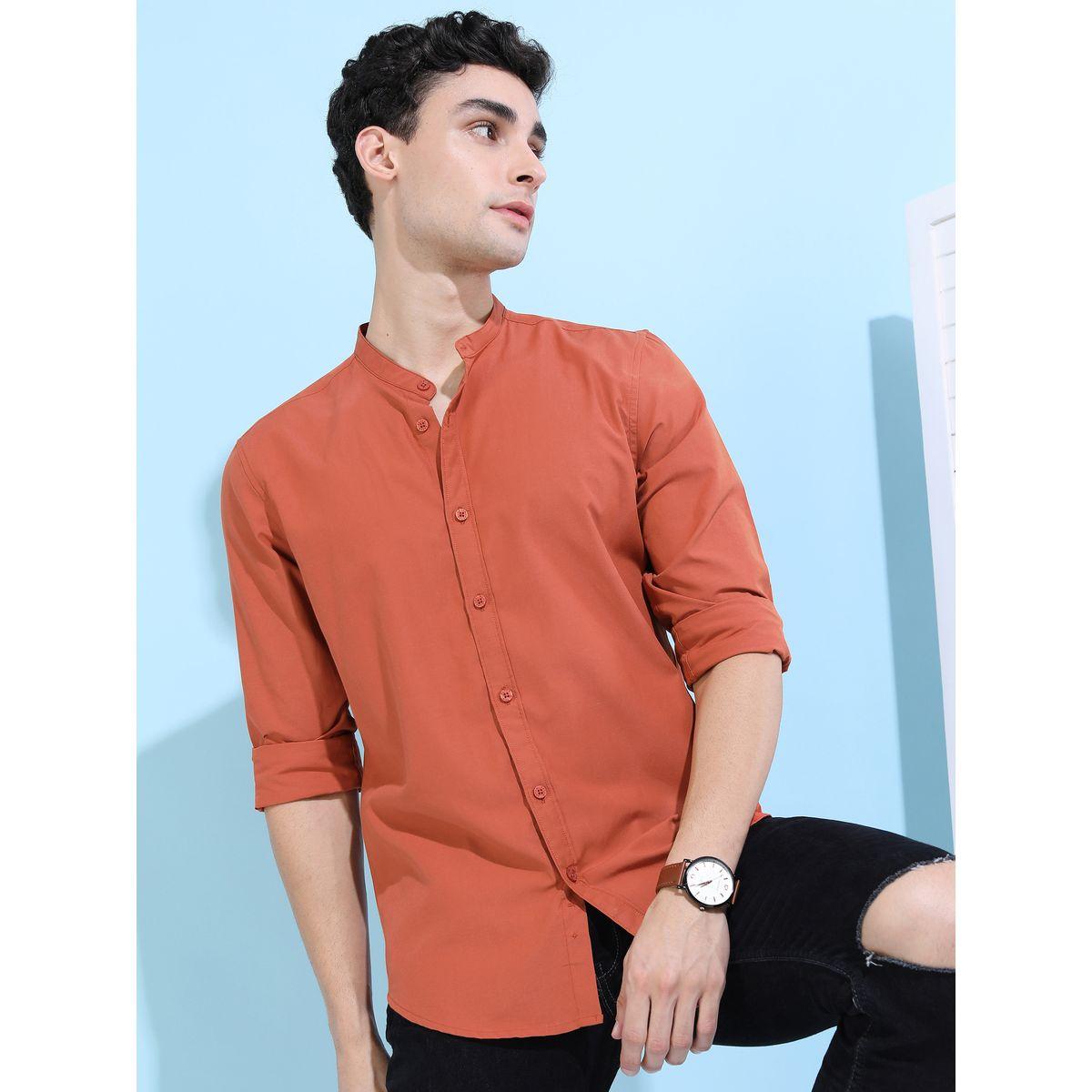 Ketch X Styli Solid Slim Fit Casual Shirt-men-clothing-shirts-image-1