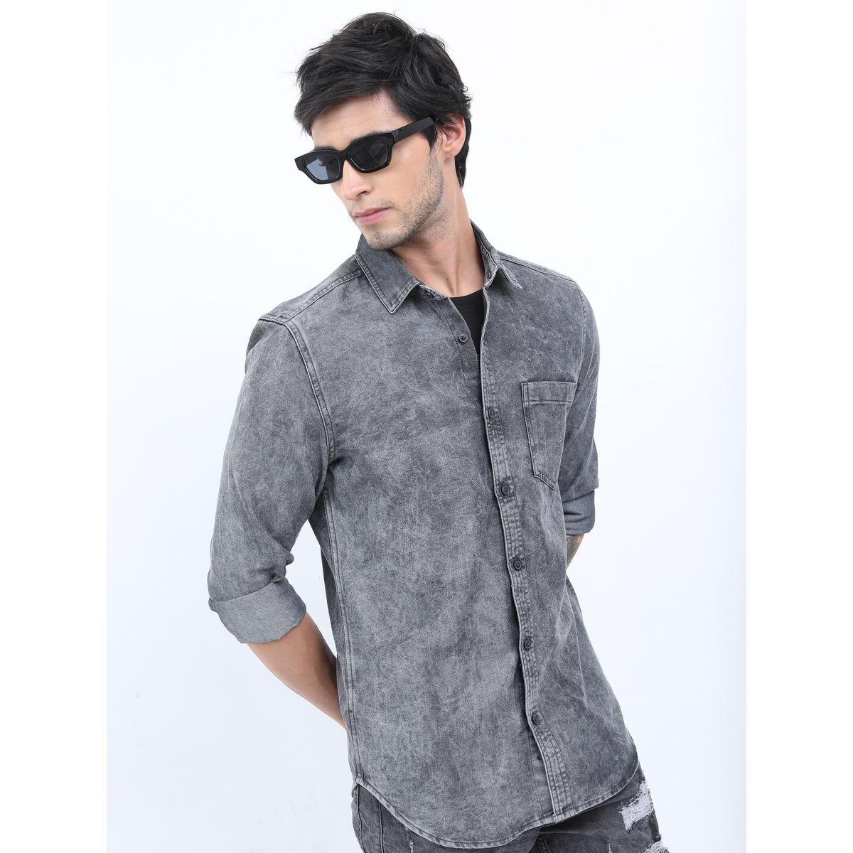 Ketch X Styli Slim Fit Denim Casual Shirt with Pocket-men-clothing-shirts-image-6