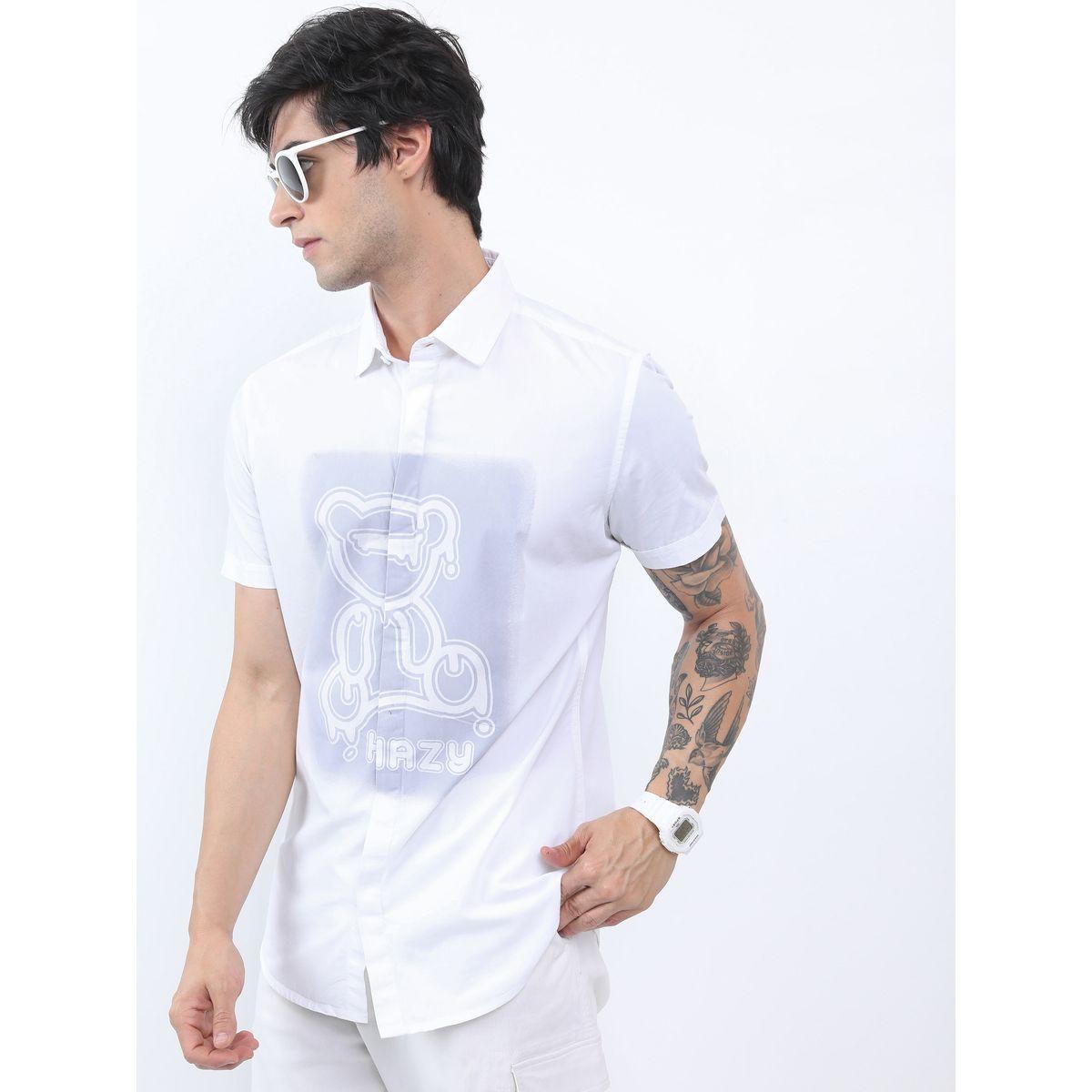 Ketch X Styli Bear Graphic Slim Fit Shirt with Concealed Placket-men-clothing-shirts-image-4