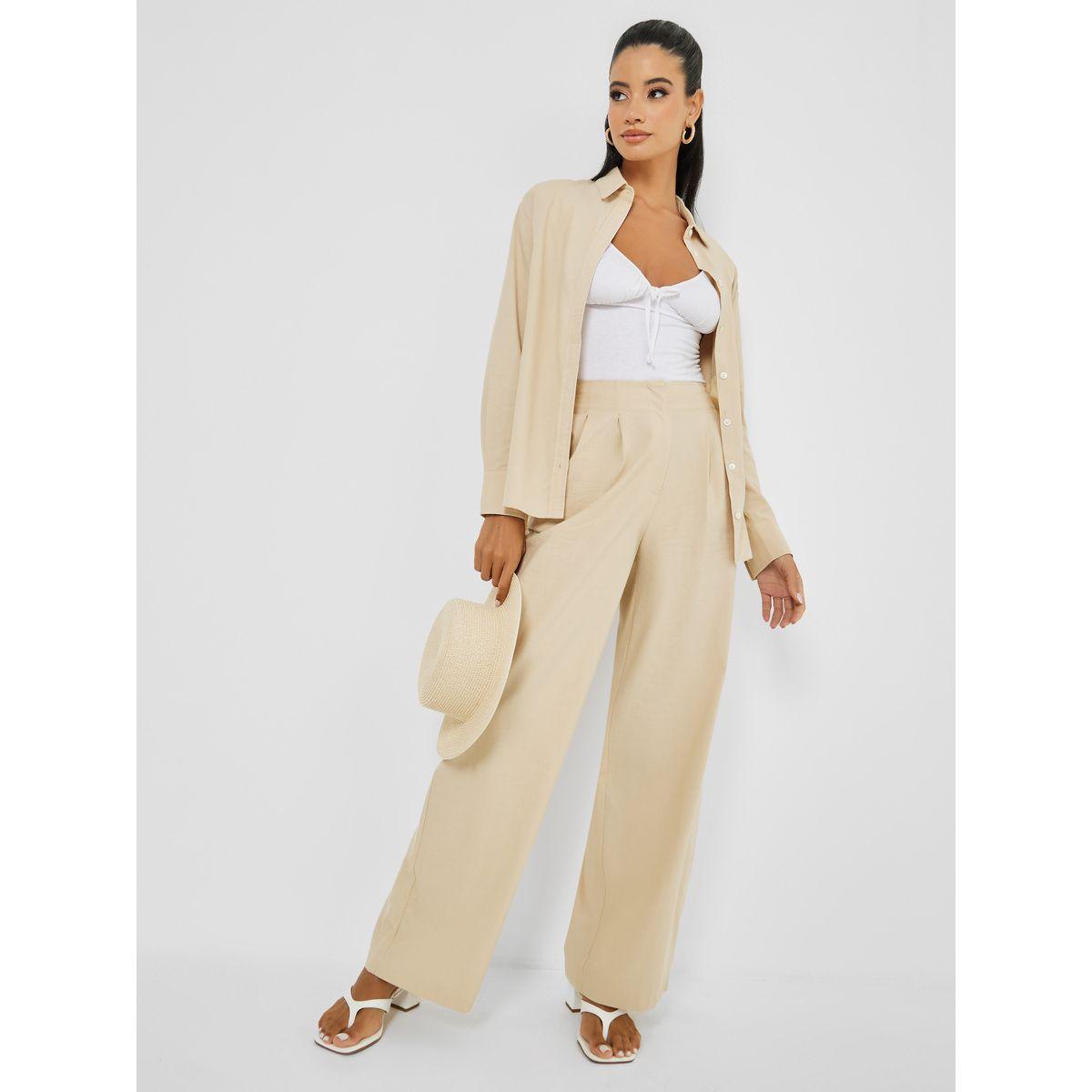 Styli Solid Cotton Blend Longline Oversized Shirt-women-clothing-shirtsandblouses-shirts-image-3
