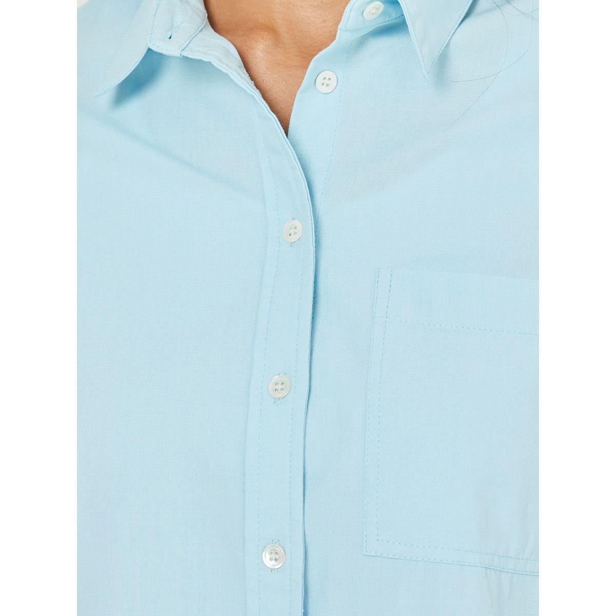 Styli Solid Cotton Blend Longline Oversized Shirt-women-clothing-shirtsandblouses-shirts-image-4