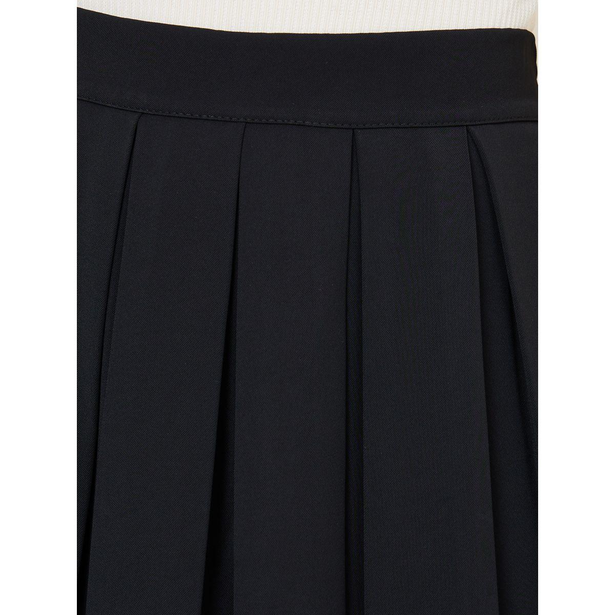 Styli Half Elastic Waistband Fold Pleated Midi Skirt-women-clothing-bottoms-skirts-image-3