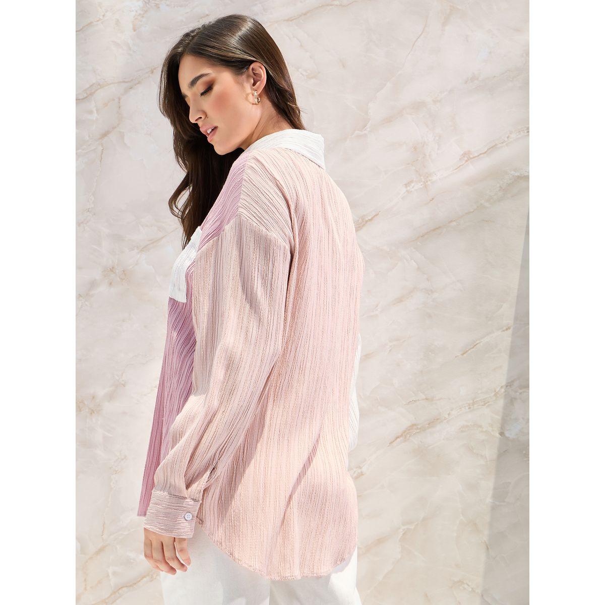 Styli Elevate Drop Shoulder Textured Oversized Shirt-women-clothing-shirtsandblouses-shirts-image-5
