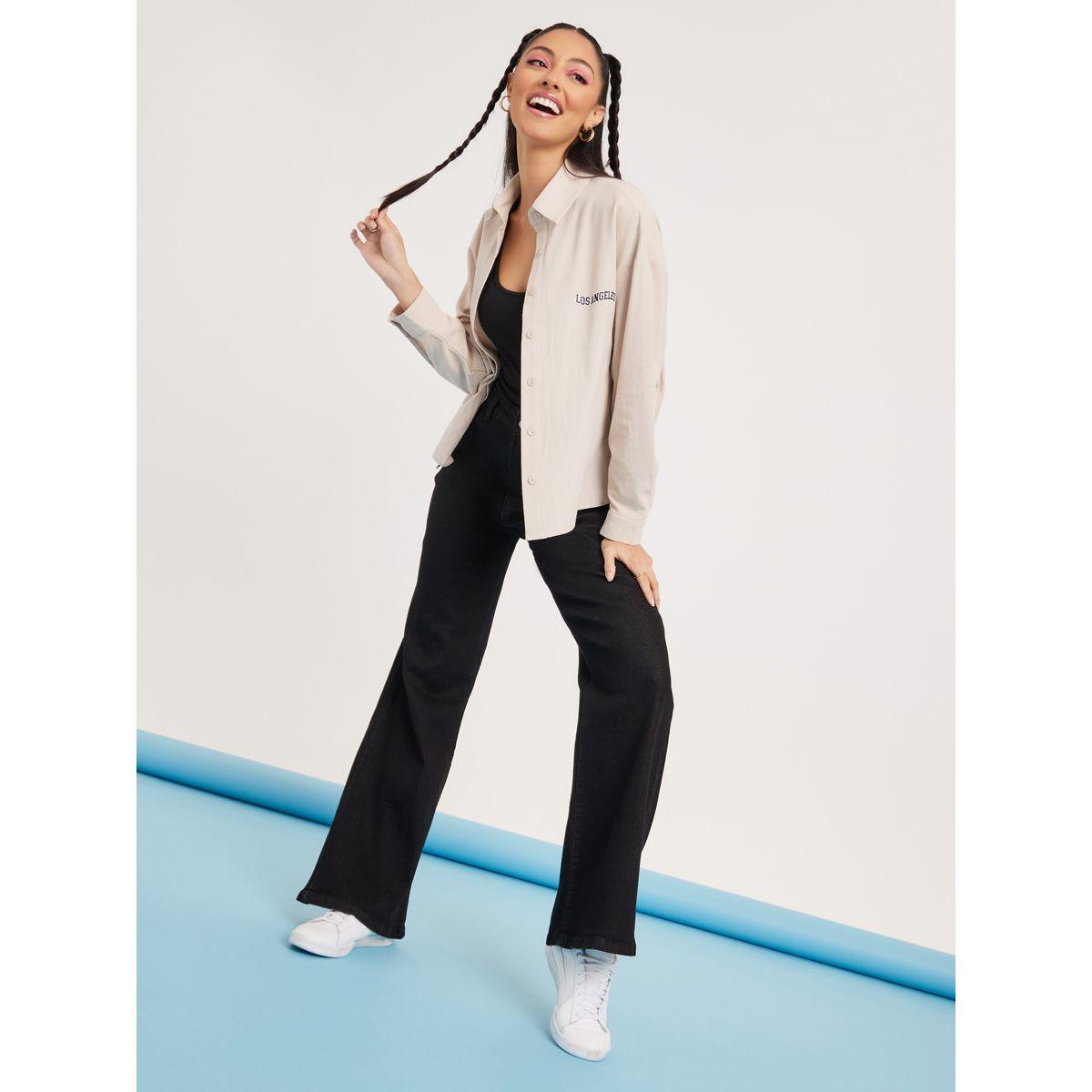 Styli Elevate Oversized Drop Shoulder Applique Badge Longline Shirt-women-clothing-shirtsandblouses-shirts-image-3