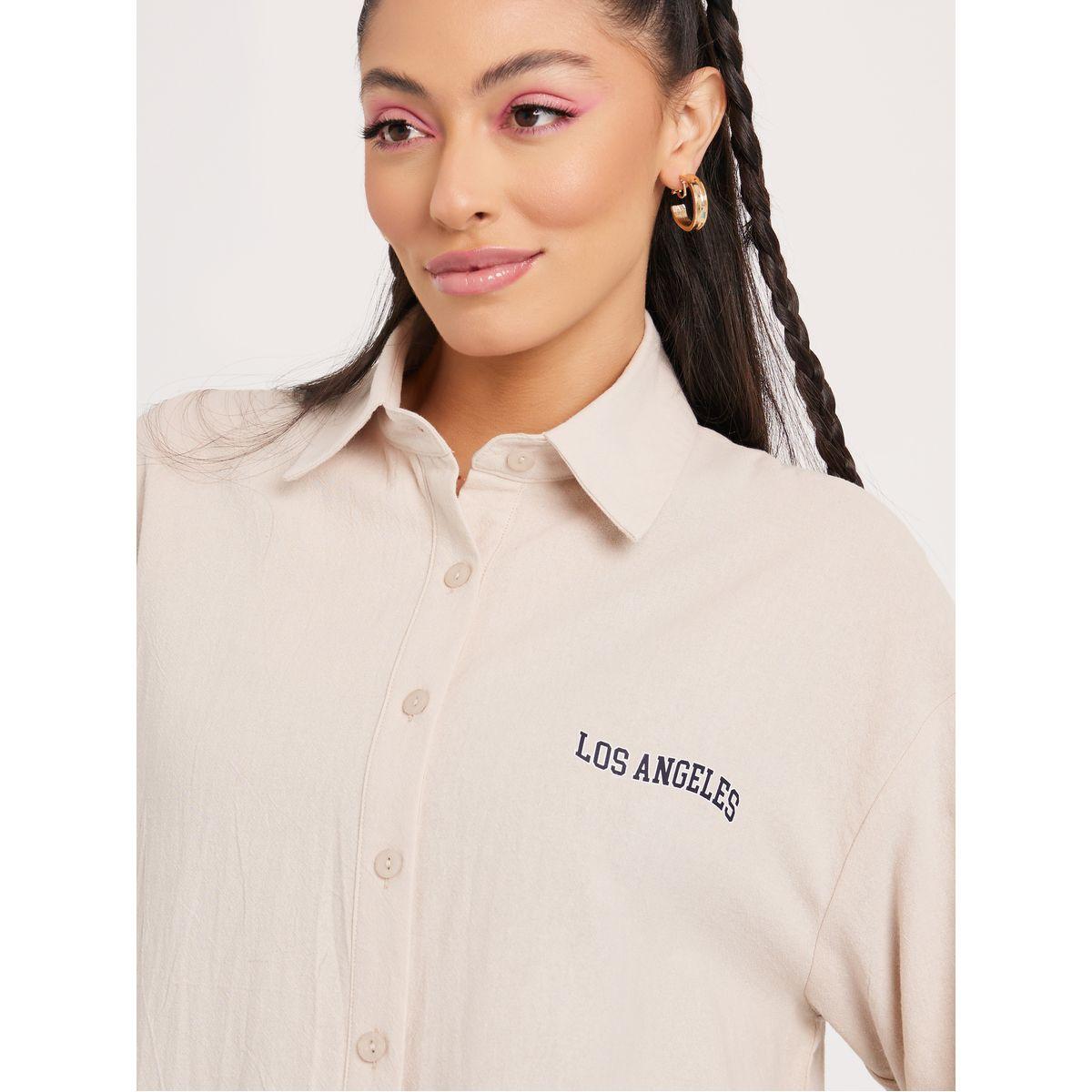 Styli Elevate Oversized Drop Shoulder Applique Badge Longline Shirt-women-clothing-shirtsandblouses-shirts-image-4