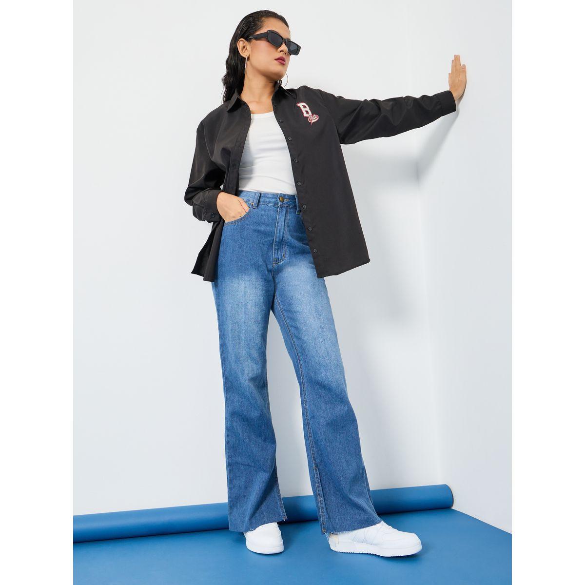 Styli Elevate Oversized Applique Badge Longline Shirt-women-clothing-shirtsandblouses-shirts-image-2