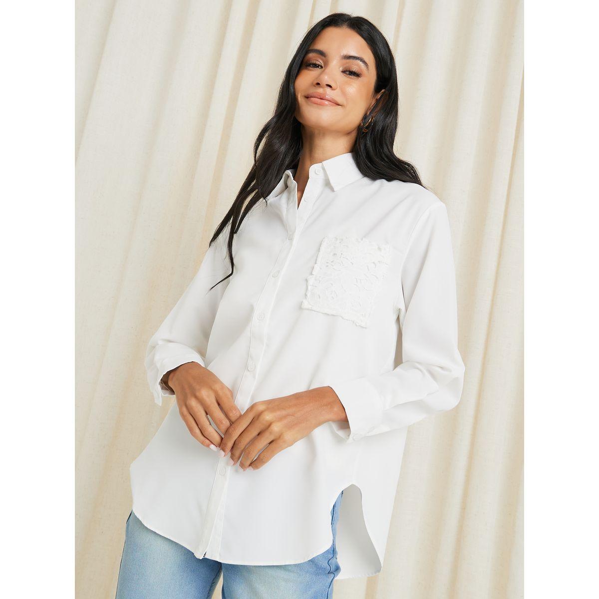 Styli Elevate Oversized Shirt With Schiffli Front Pocket-women-clothing-shirtsandblouses-shirts-image-4