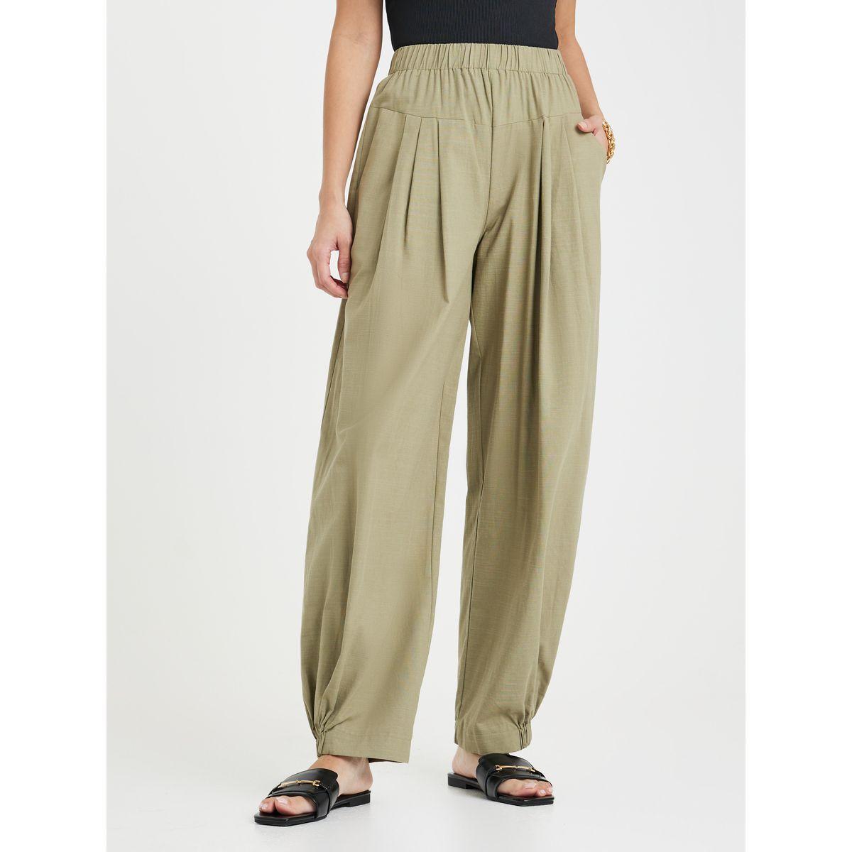بنطال بارجل واسعة وخصر مطاطي-women-clothing-bottoms-trousers-image-1