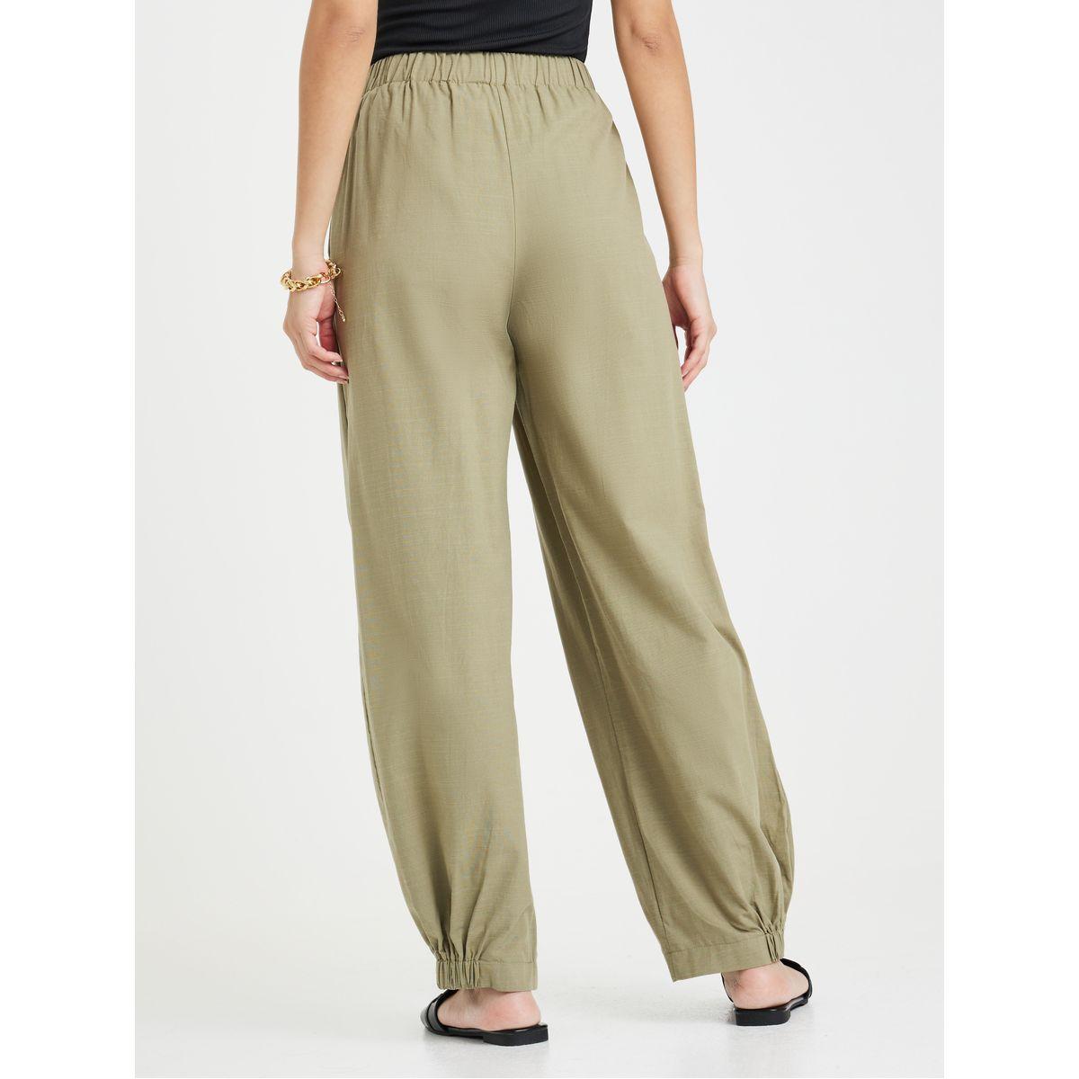 Styli Mid Rise Wide Leg Elasticated Waist Trousers-women-clothing-bottoms-trousers-image-4