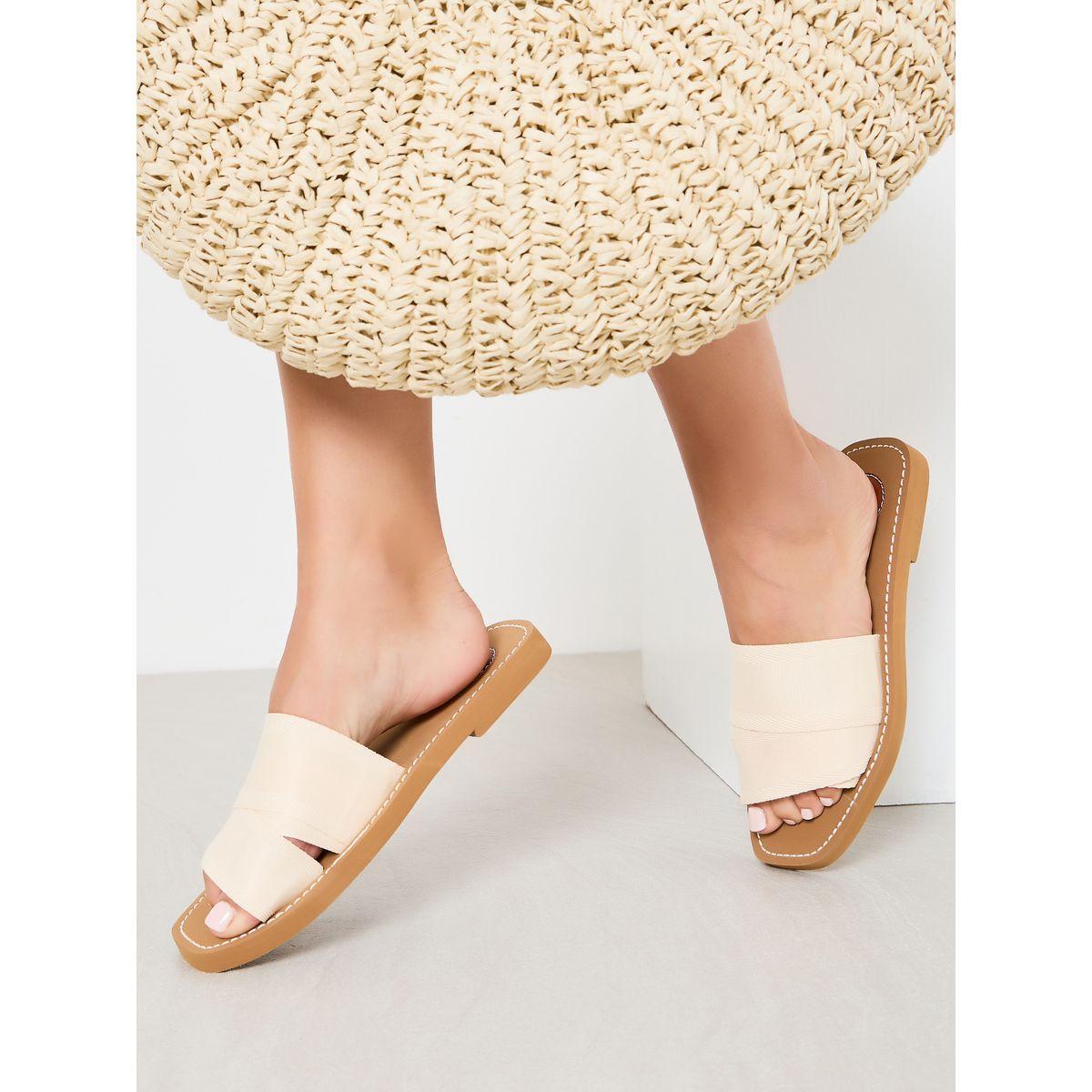 Styli Cross Strap Flat Sandals-women-shoes-sandals-flats-image-1
