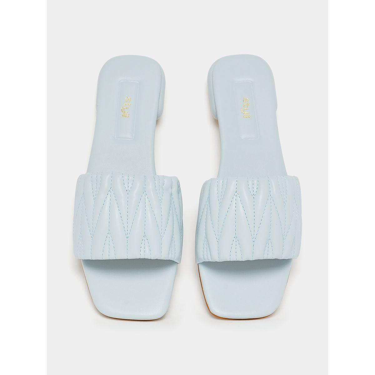 Styli Quilted Frill Strap Heel Sandals-women-shoes-heels-image-5