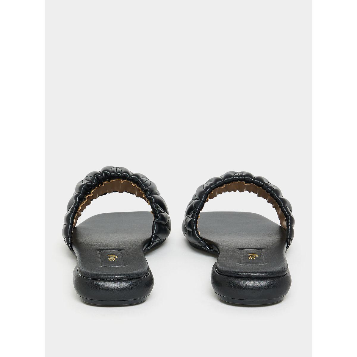 Styli Quilted Frill Strap Heel Sandals-women-shoes-heels-image-3