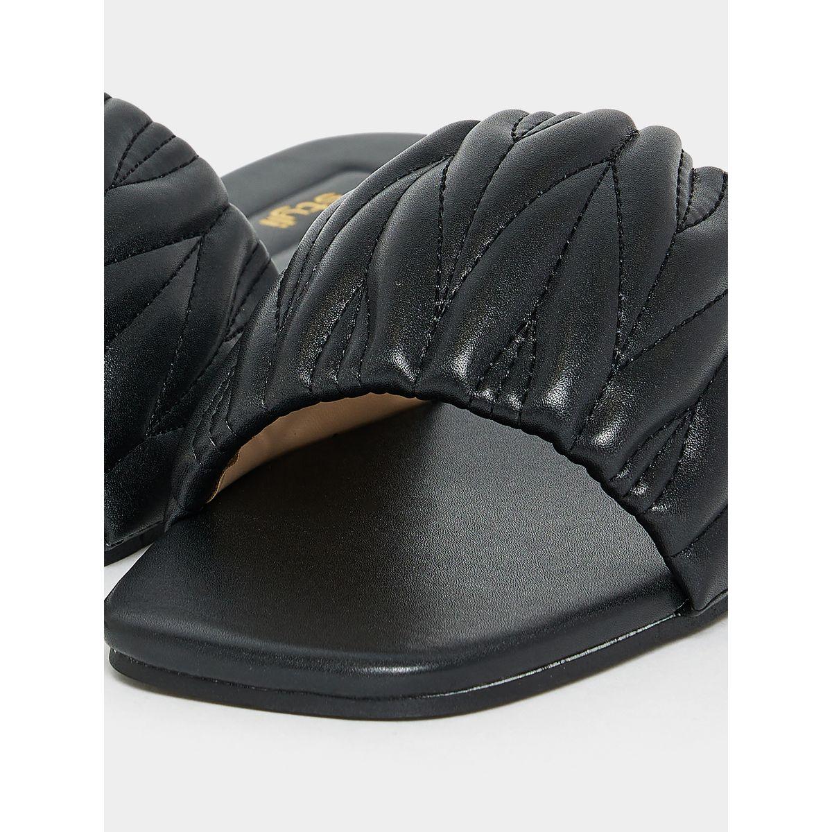 Styli Quilted Frill Strap Heel Sandals-women-shoes-heels-image-5