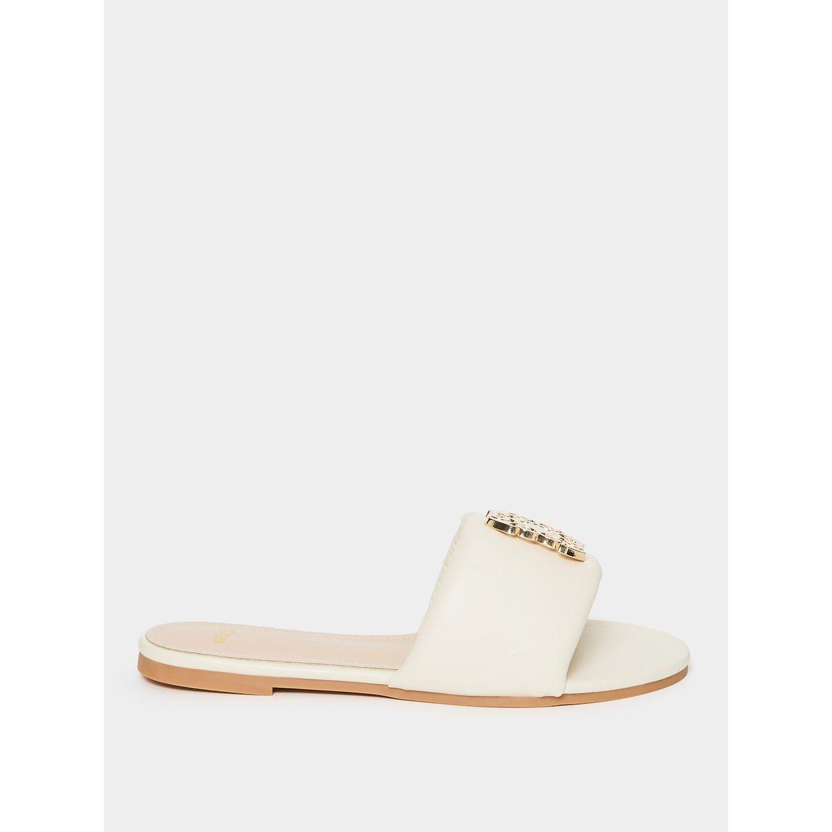 Styli Metal Accent Flat Sandal-women-shoes-heels-image-1