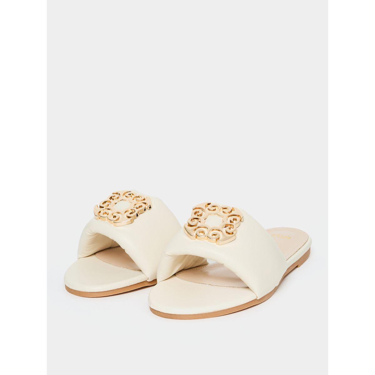 Styli Metal Accent Flat Sandal-women-shoes-heels-image-2