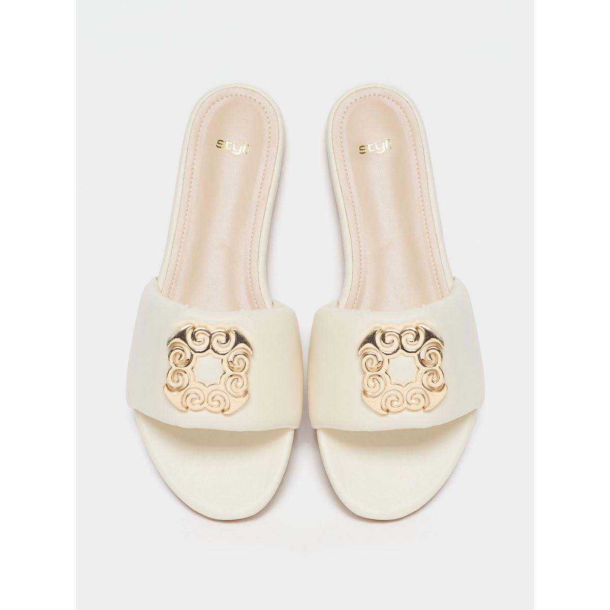 Styli Metal Accent Flat Sandal-women-shoes-heels-image-4