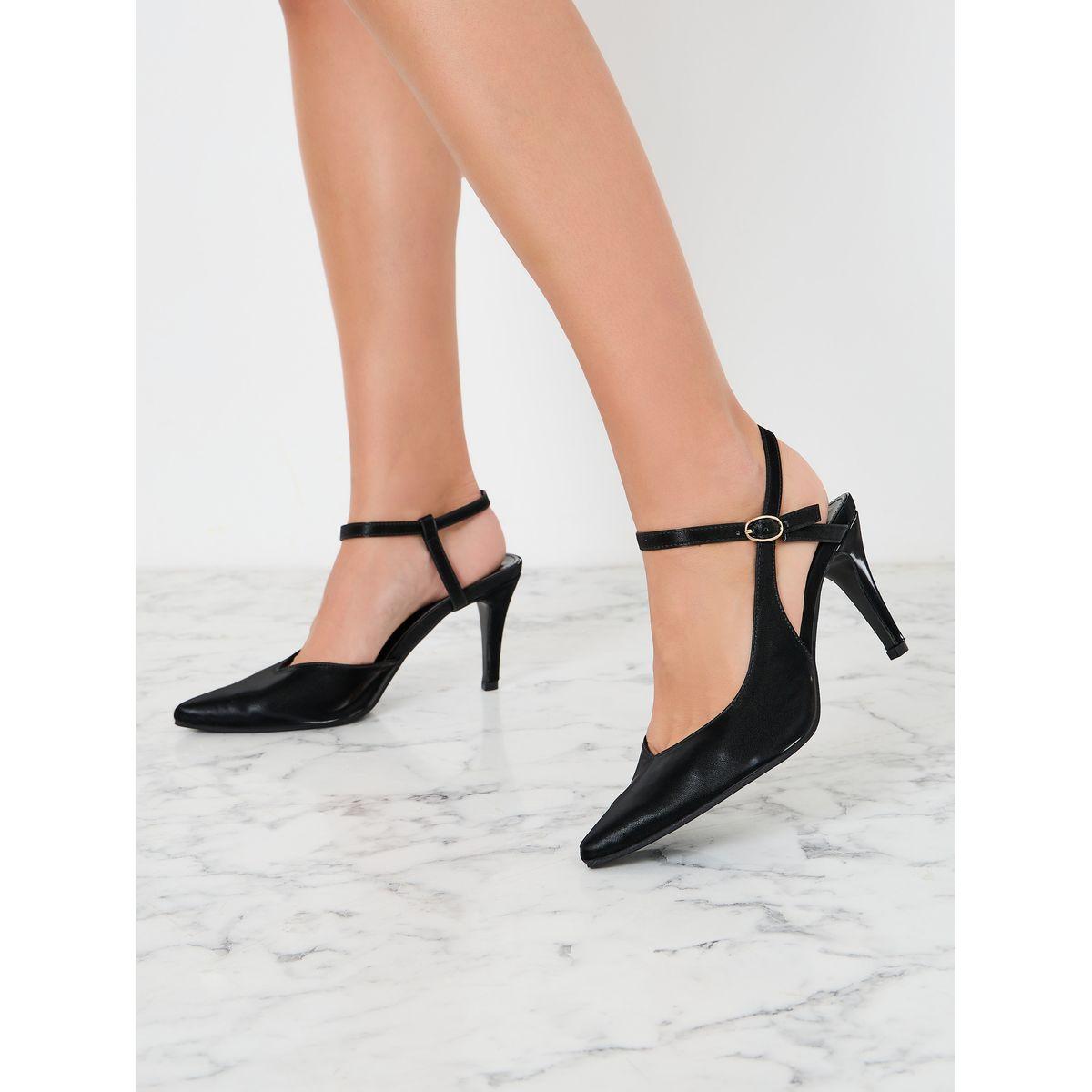Styli Pointed Toe Ankle Strap Heel Sandals-women-shoes-heels-image-1