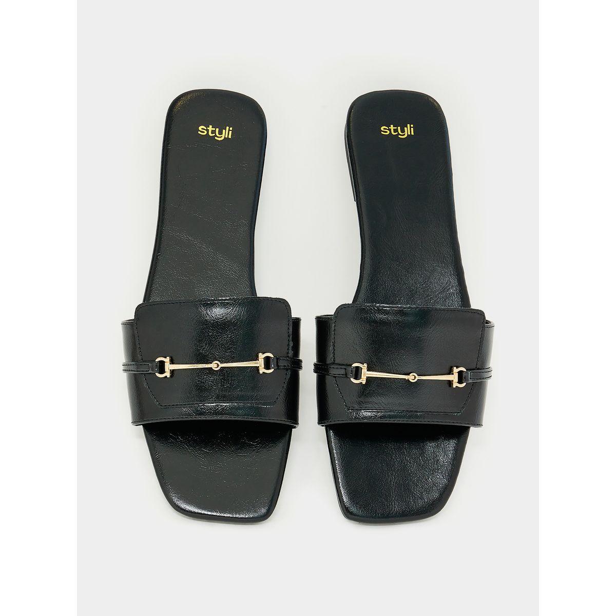 صندل فلات مزين بحلية-women-shoes-sandals-flats-image-5