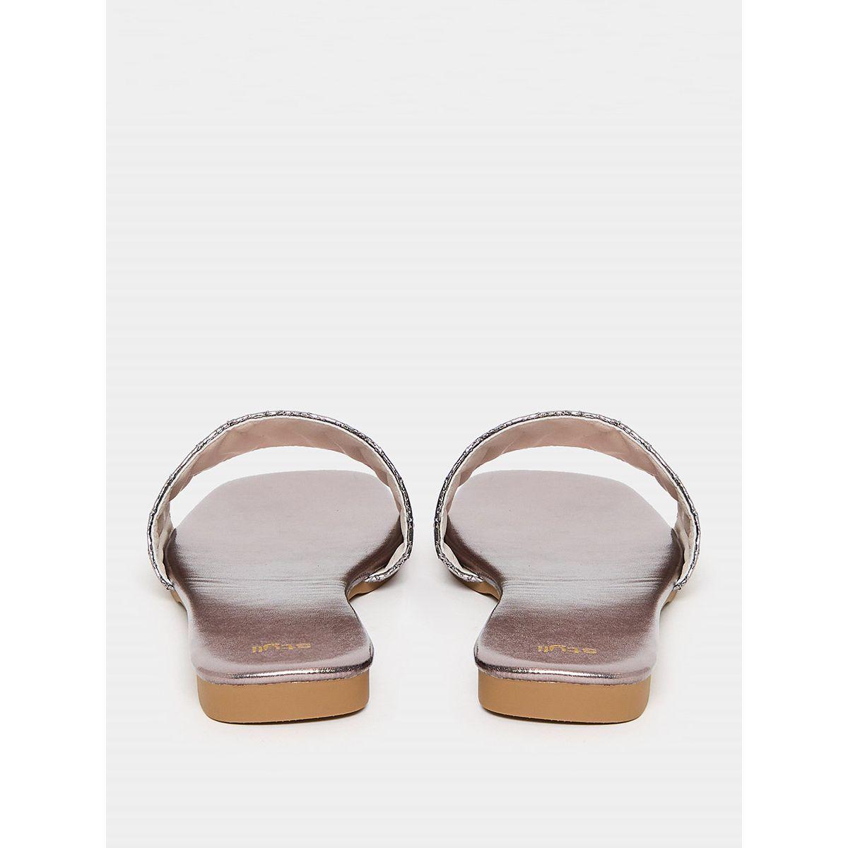 Styli Snake Texture Strap Flat Sandal-women-shoes-sandals-flats-image-4