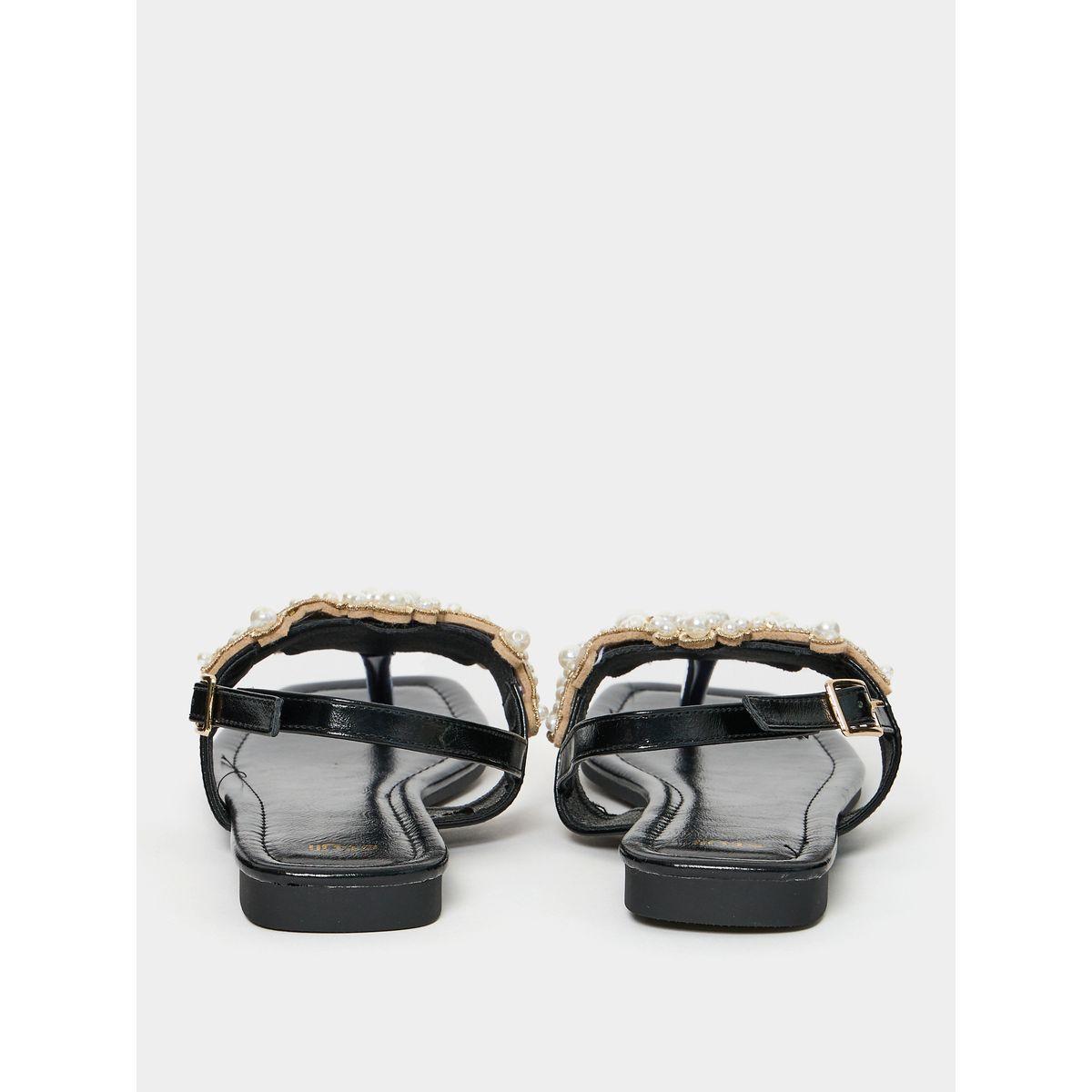 Styli Embellished Pointed Toe Flat Sandal-women-shoes-sandals-flats-image-4