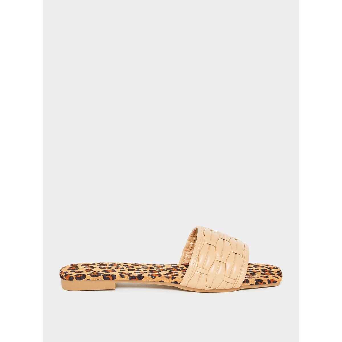 Styli Animal Print Footbed Flat Sandals-women-shoes-sandals-flats-image-2