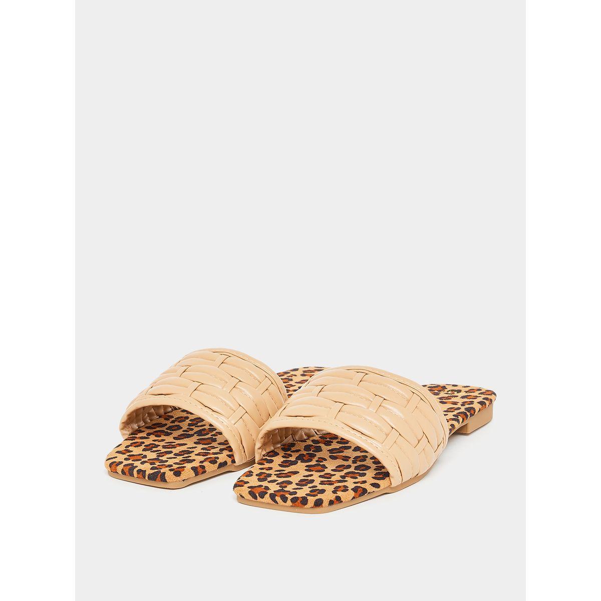 Animal print hot sale footbed sandals