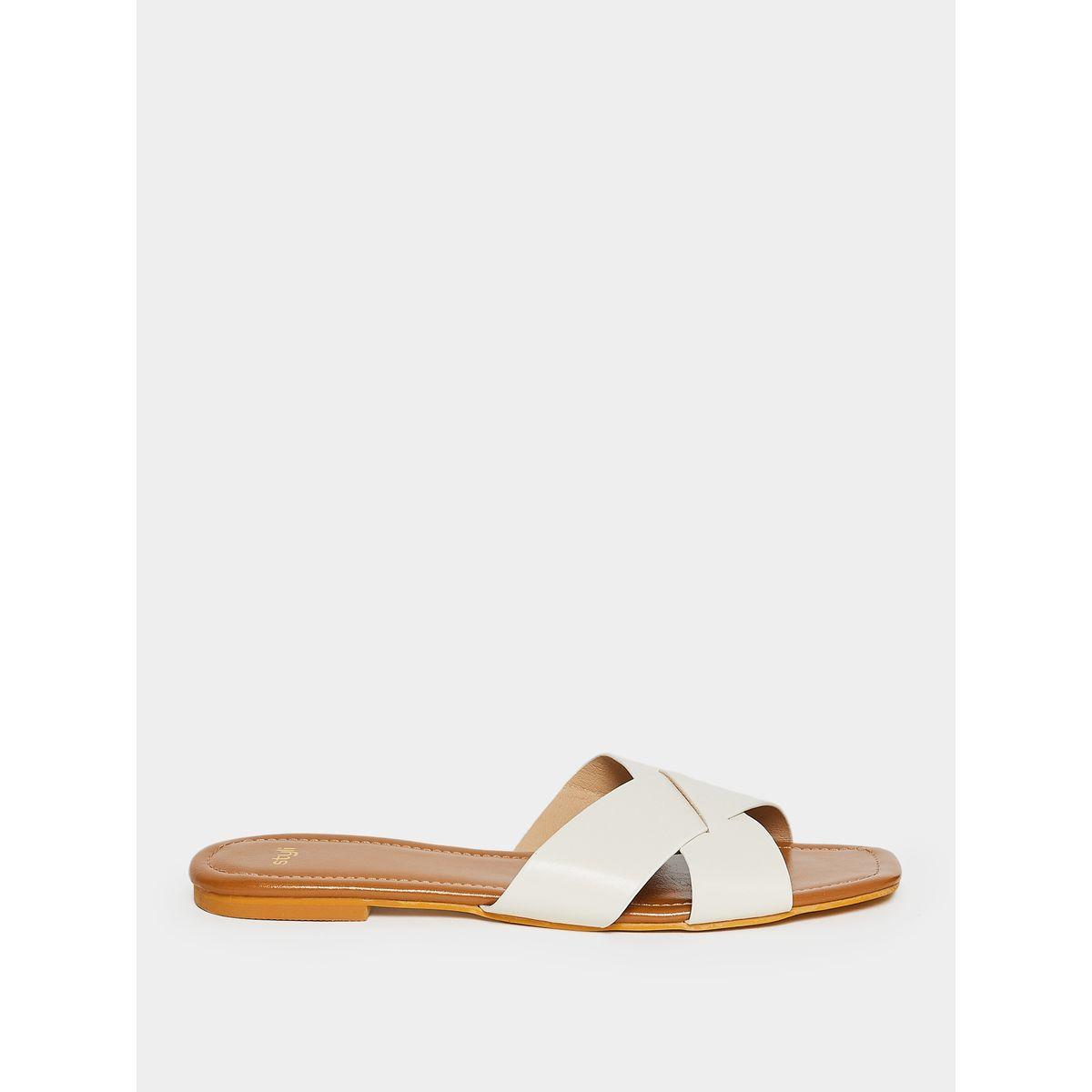 Styli Cross Band Strap Flat Sandals-women-shoes-sandals-flats-image-1