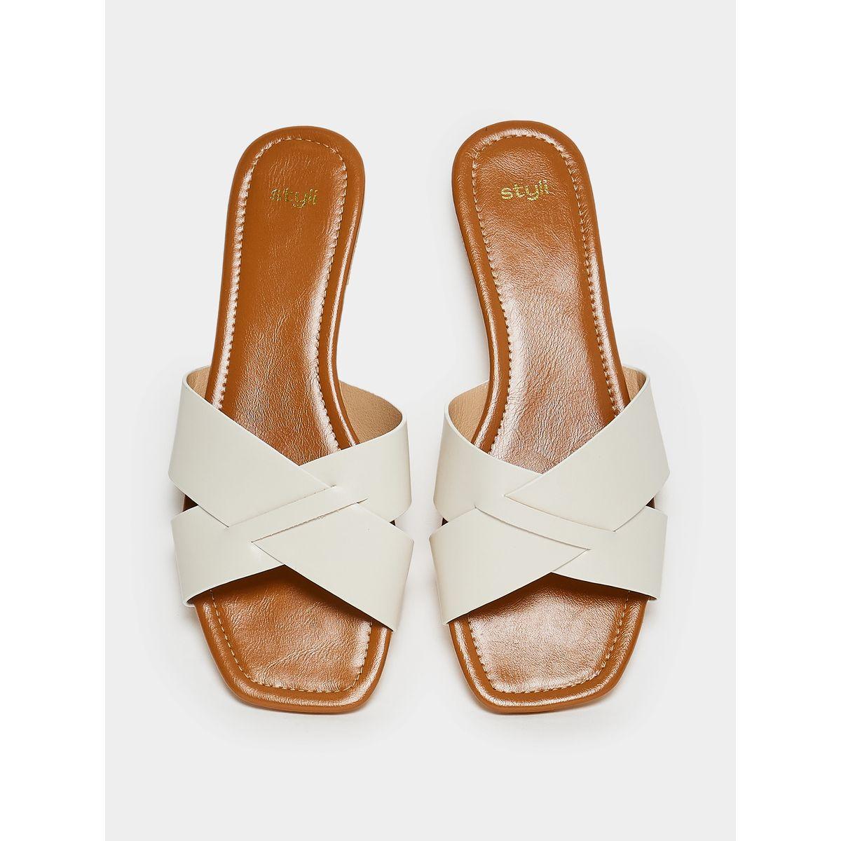 صندل فلات بسيور متقاطعة-women-shoes-sandals-flats-image-4