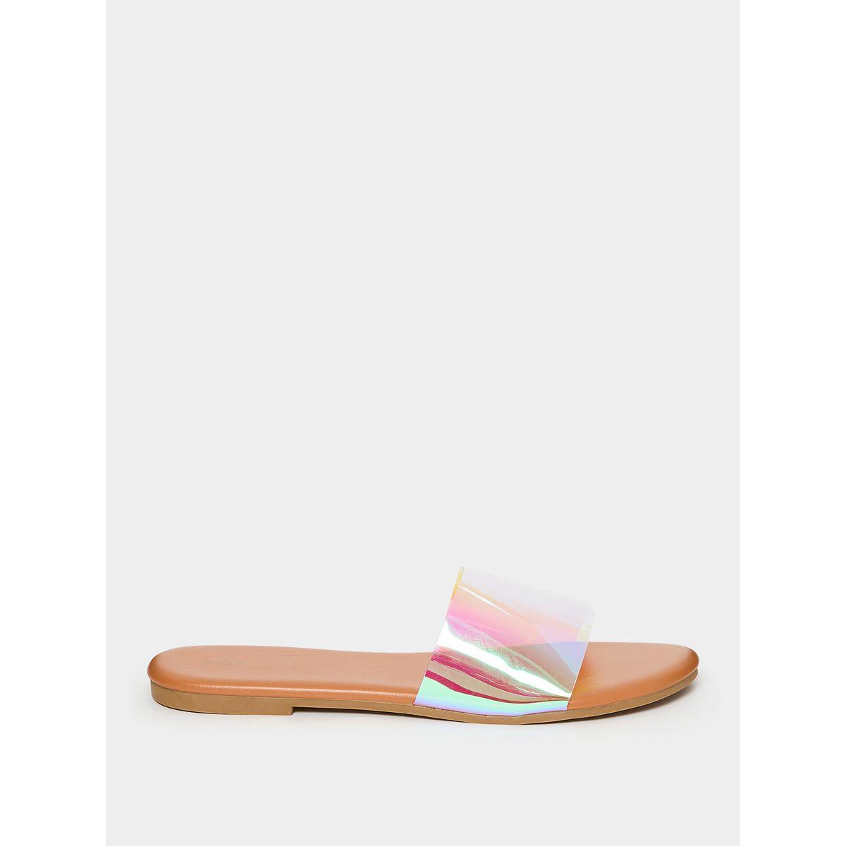 Styli Iridescent Strap Flat Sandal-women-shoes-sandals-flats-image-2