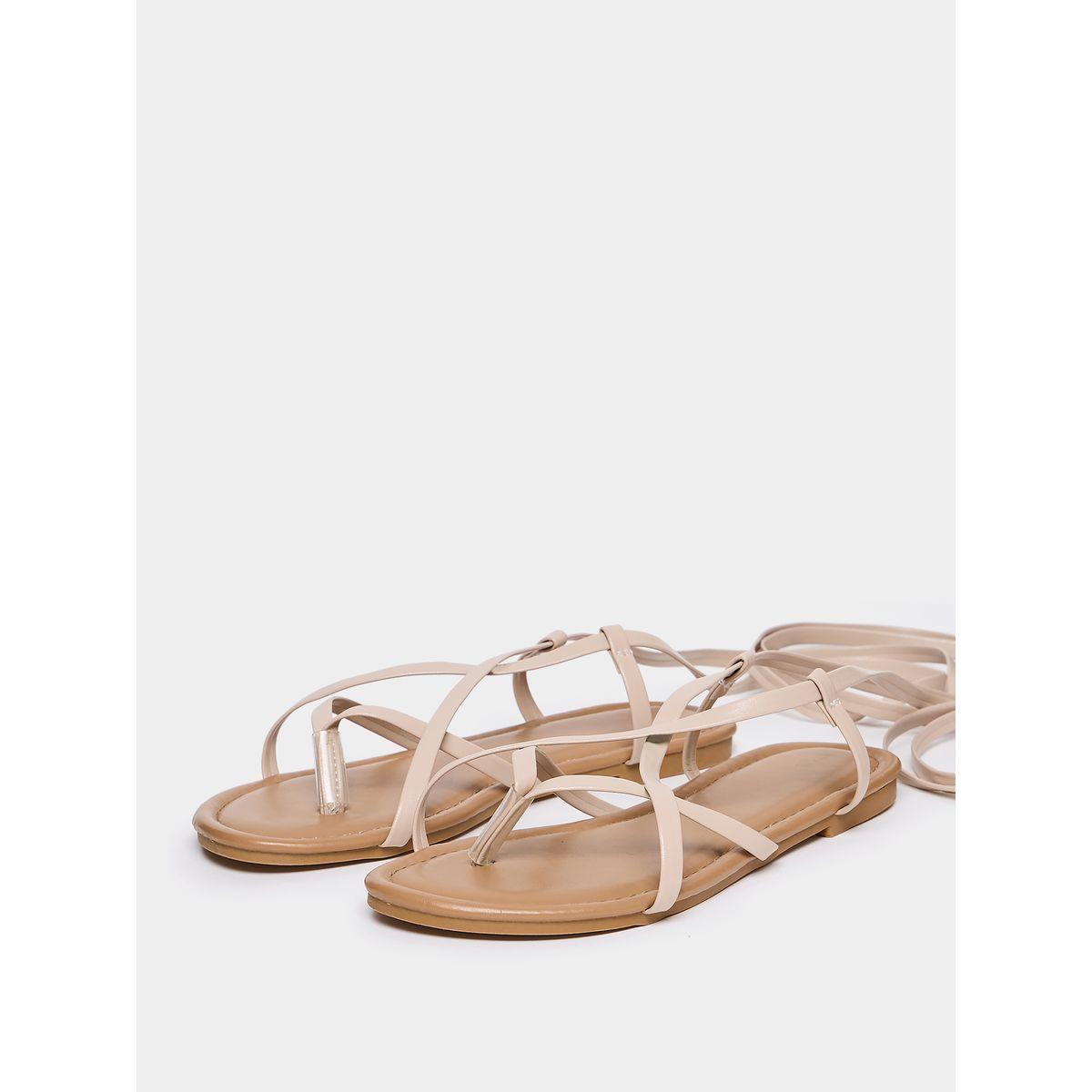 Styli Gladiator Tie Around Flat Sandals-women-shoes-sandals-flats-image-3