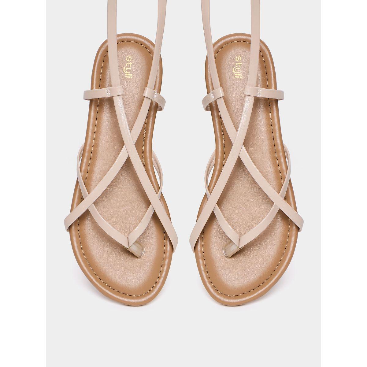 Styli Gladiator Tie Around Flat Sandals-women-shoes-sandals-flats-image-5