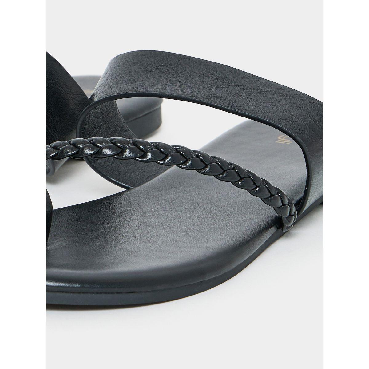 صندل فلات بسيور مضفرة-women-shoes-sandals-flats-image-2